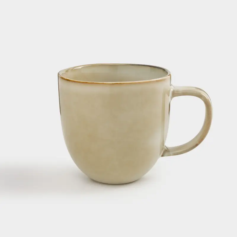 Mug, 400 ml, ceramic, beige, Burgos