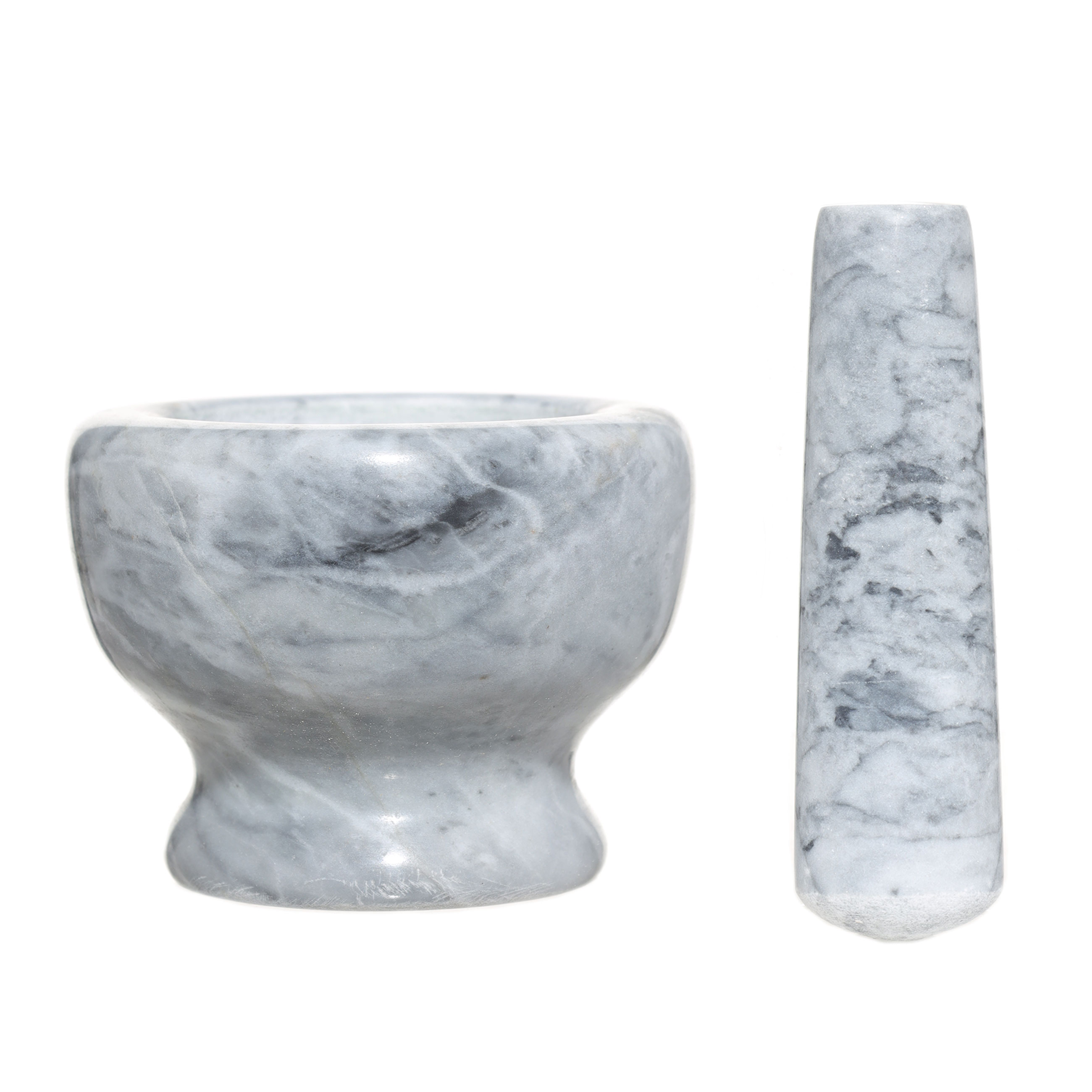 Spice mortar, 7 cm, with pestle, Marble, Grey, Marble