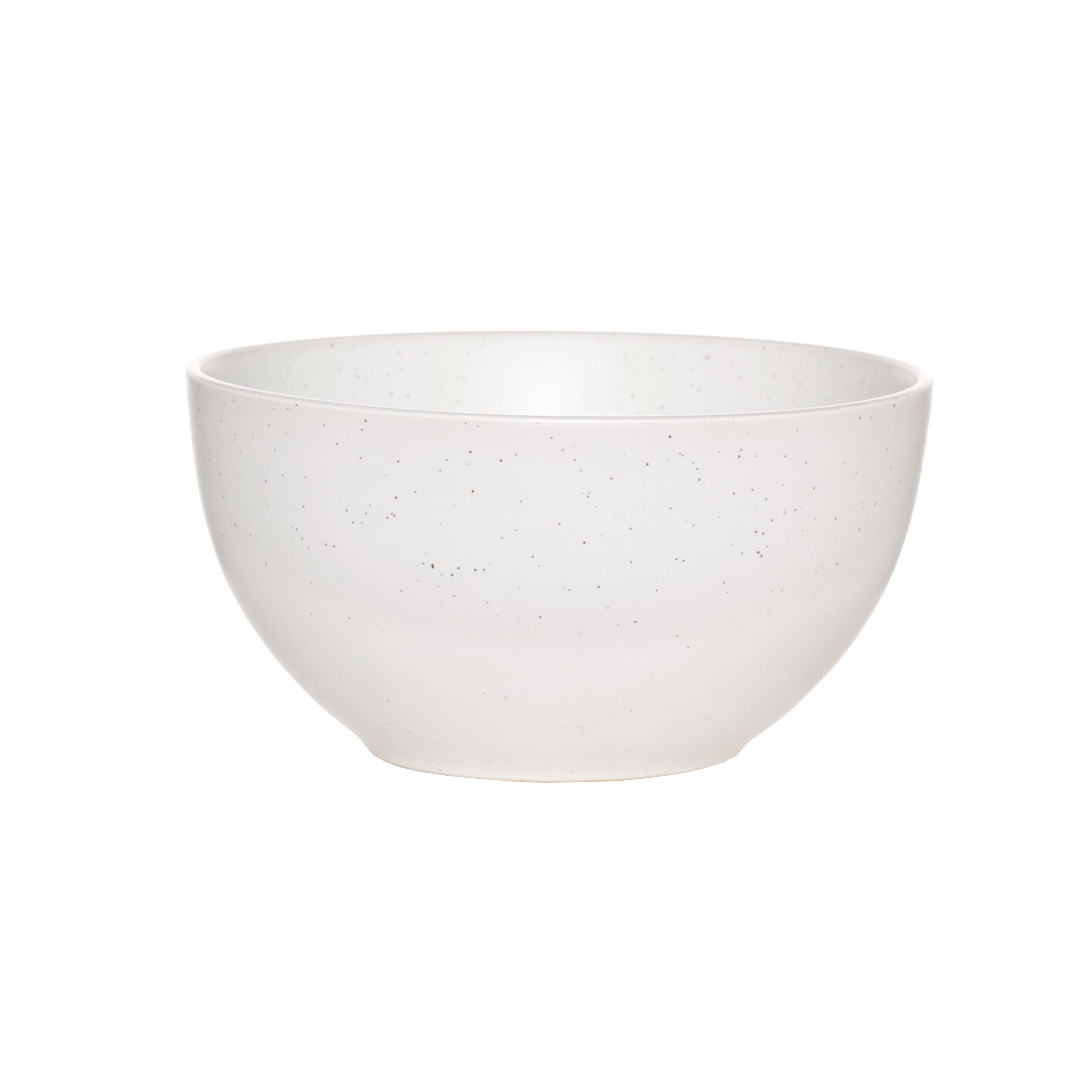 Dining set, 6 pers, 18 pr, ceramic, milk, speckled, Particle