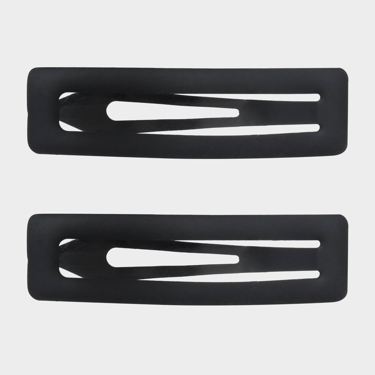 Hair clip, 7 cm, 2 pcs, metal, Black, Basic
