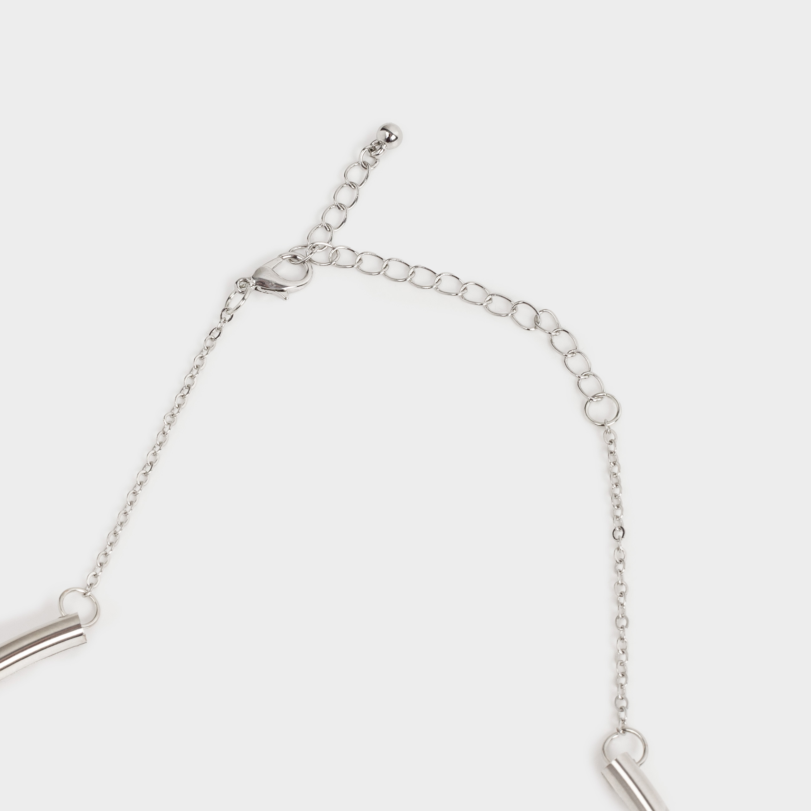 Jewelry set, 47/51 cm, 2 items, Necklace / chain, Metal, Silver, Sphere, Jewelry