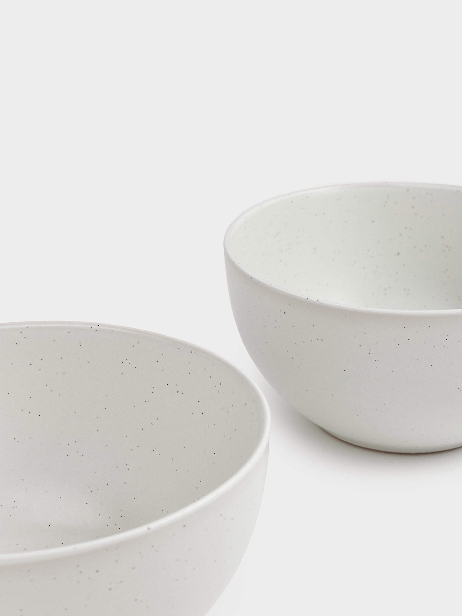 Soup plate, 14x7 cm, 2 pcs, ceramic, milk, speckled, Particle, image-5
