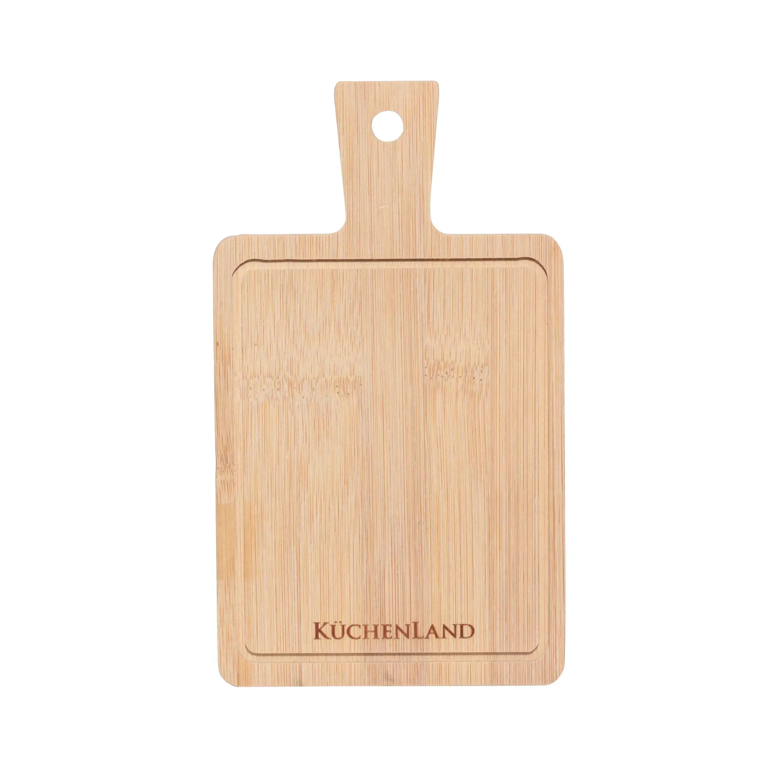 Hot plate, 19x11 cm, with handle, bamboo, rectangular, BBQ, image-0