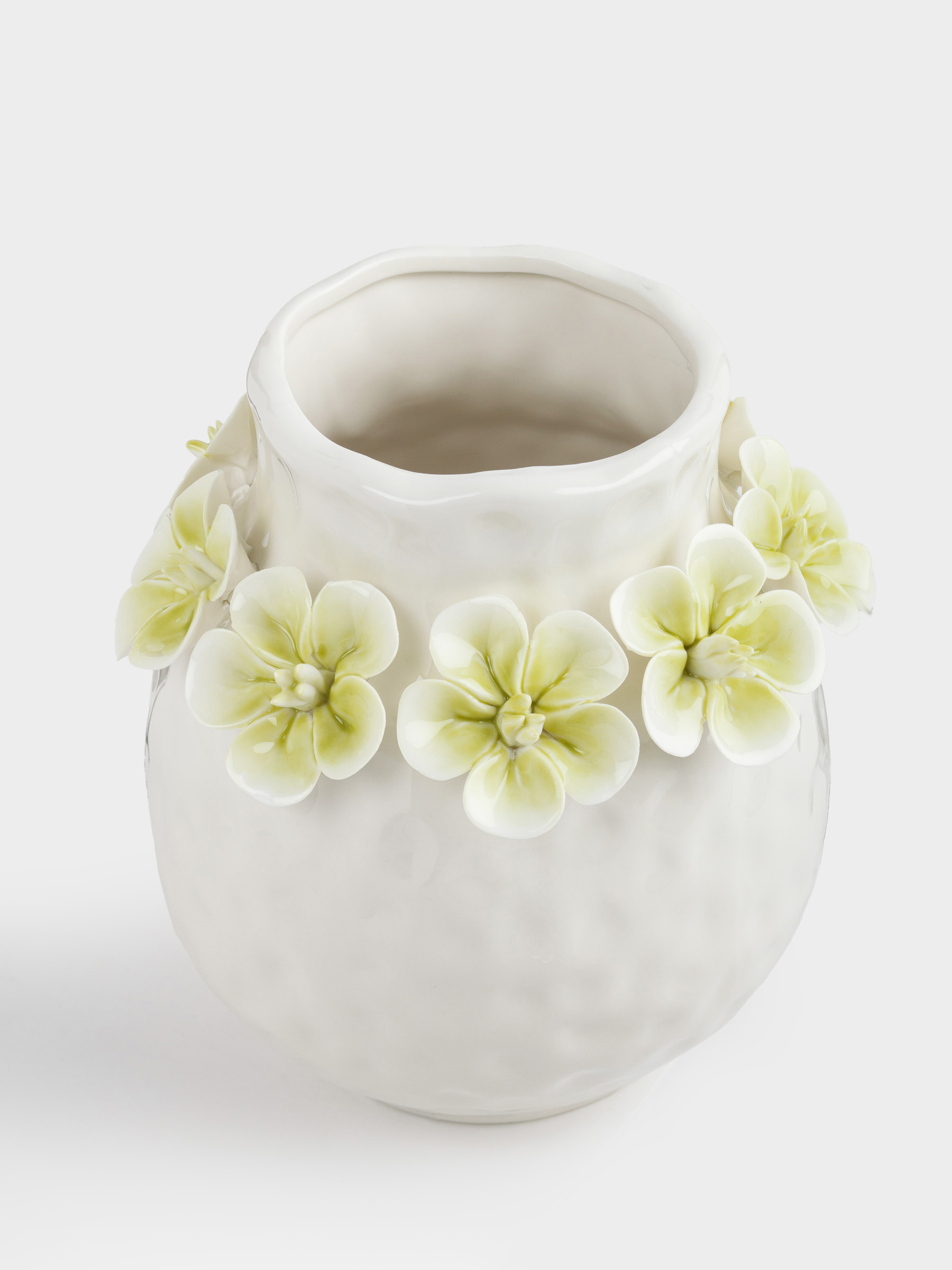 Flower vase, 20 cm, decorative, porcelain P, beige-green, Flowers, Bloome, image-2
