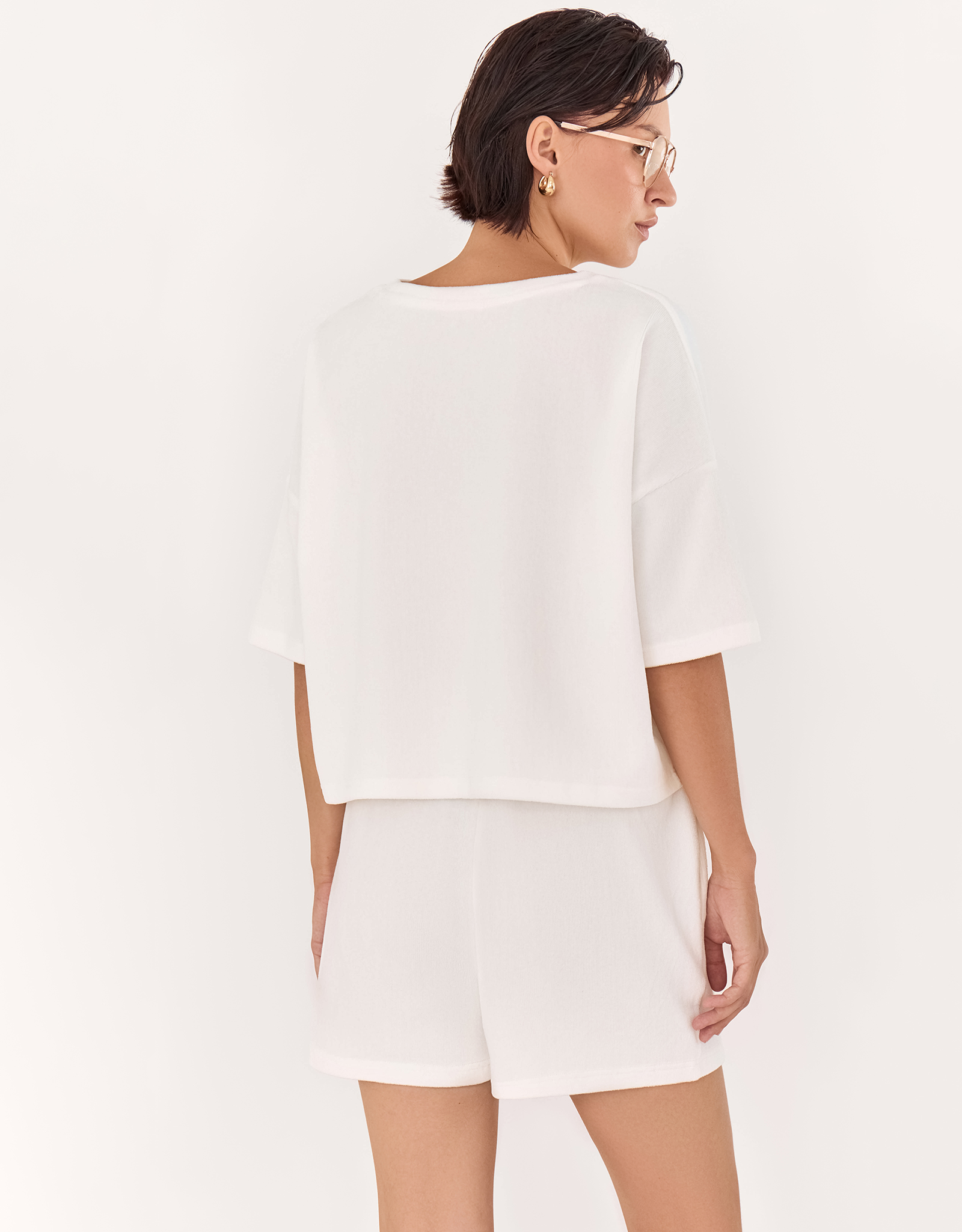 Women's shorts, size S, cotton / polyester, white, Peggy, image-4