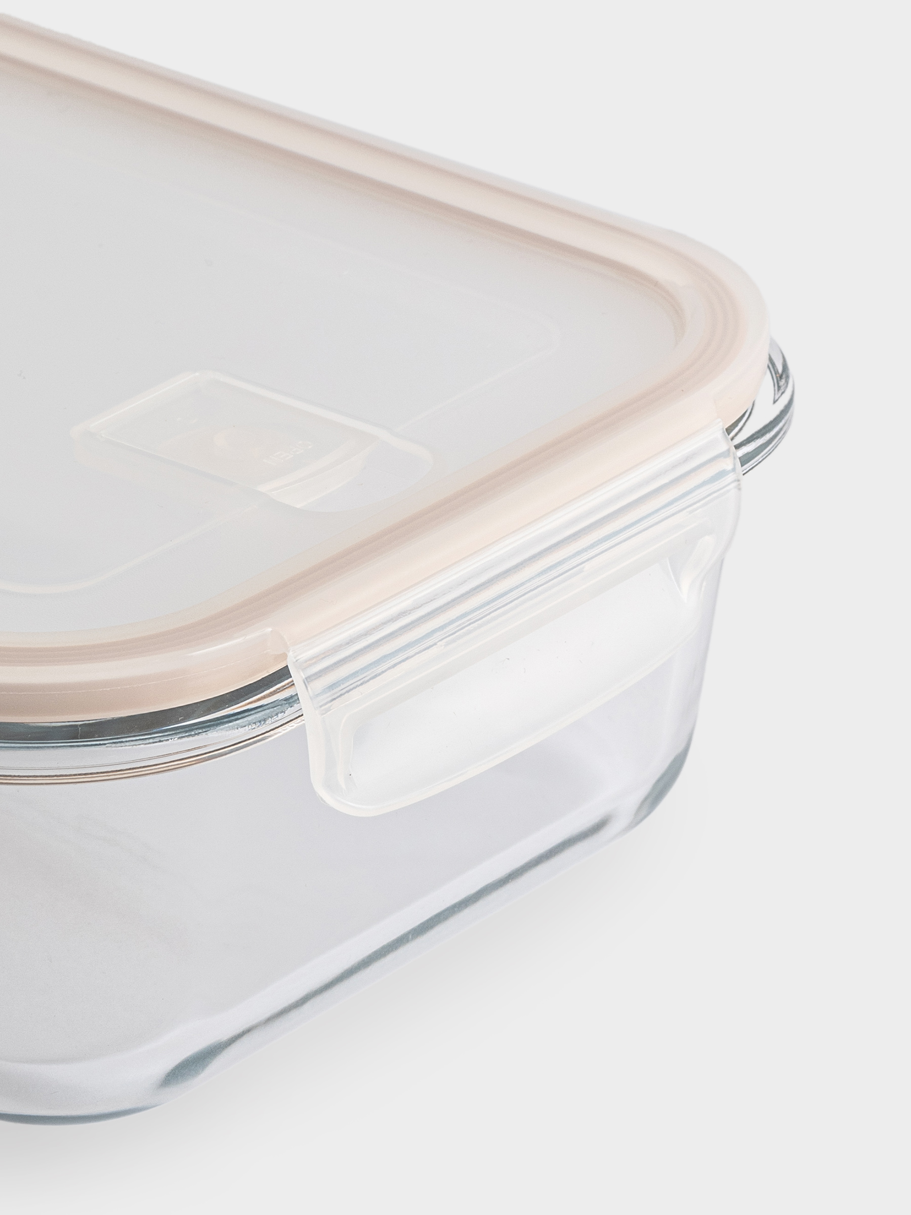 Container, 1.5 l, with clips, with valve, glass T, rectangular, Soft kitchen, image-4