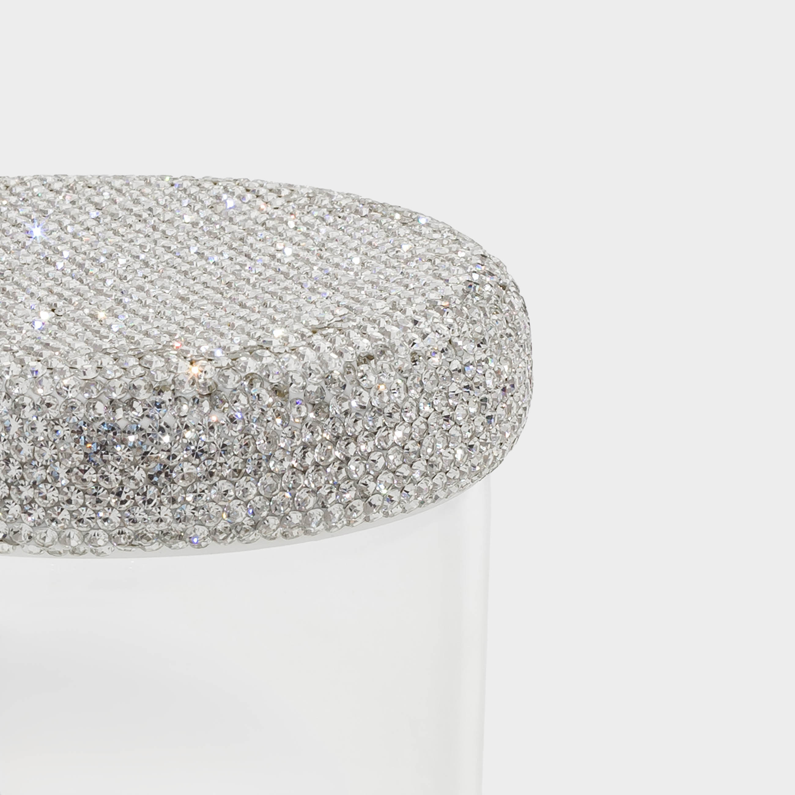 Storage container, 10x9 cm, 450 ml, B glass / rhinestones, Crystal decor, image-1
