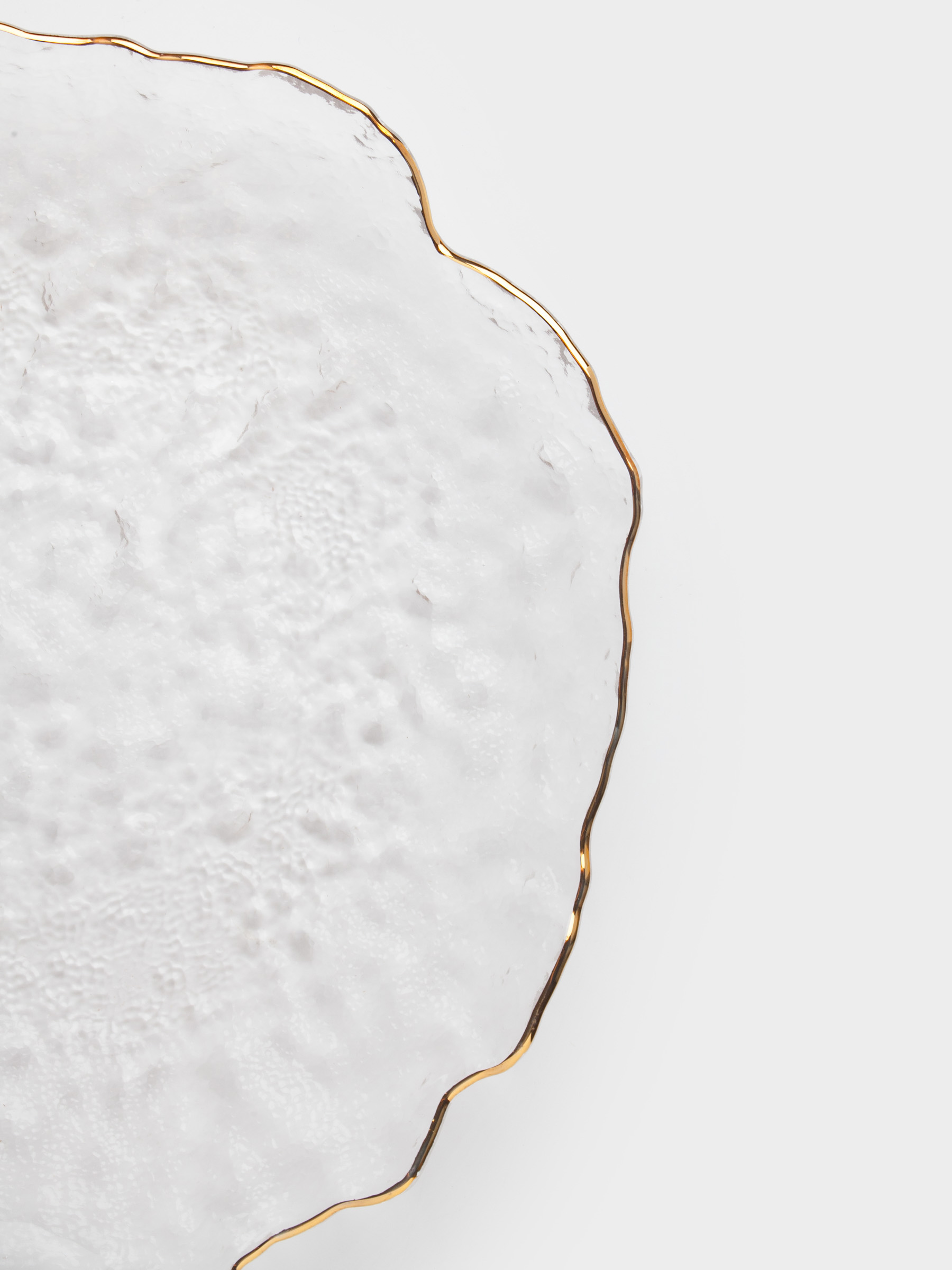 Dish, 26 cm, glass, with golden edging, Nautilus gold, image-6