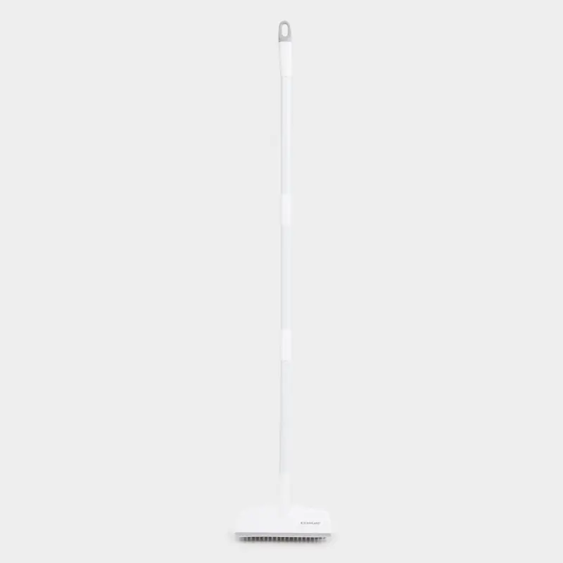 Mop-brush, 121 cm, with scraper, 2 in 1, nylon / rubber / plastic, gray-white, Mop light