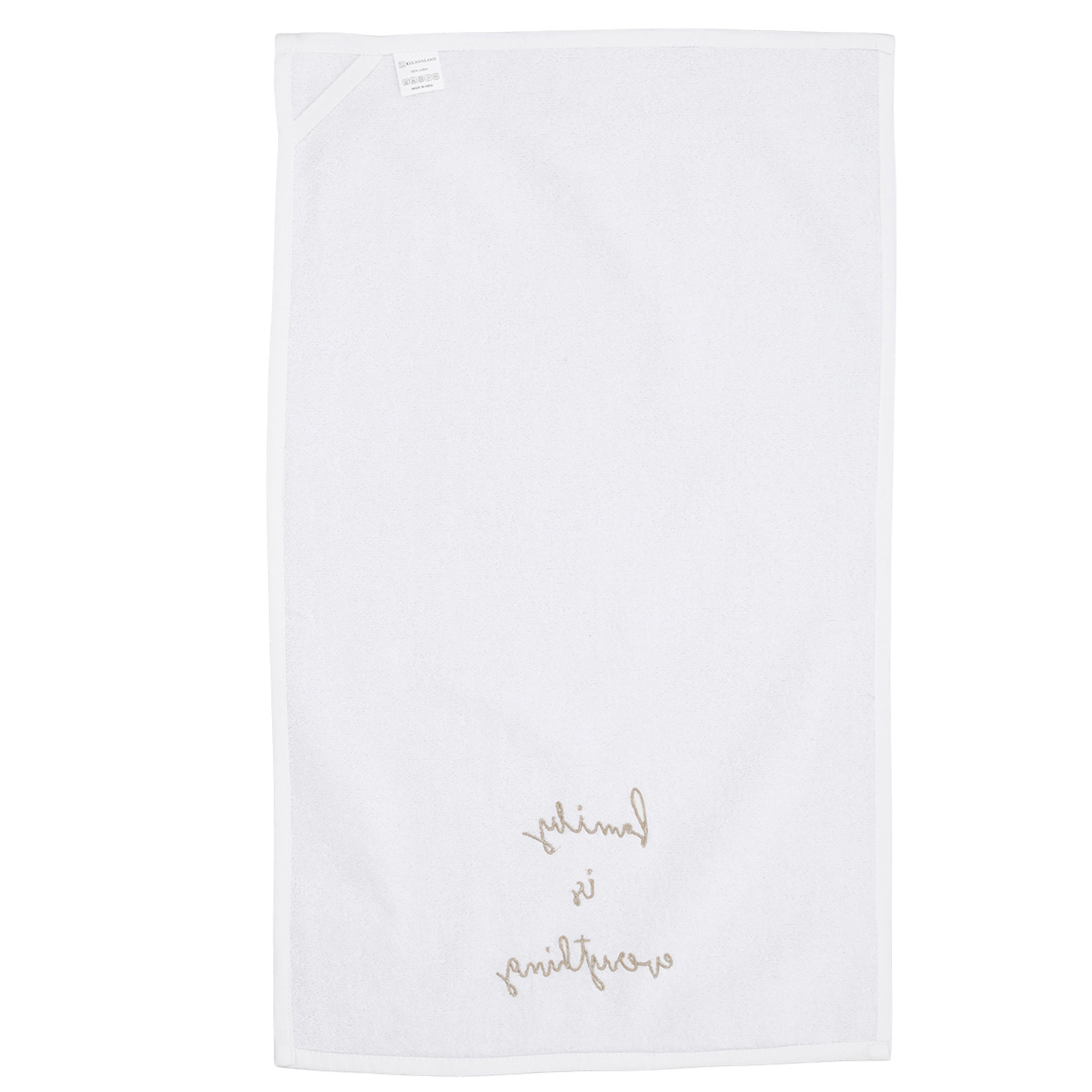 Kitchen towel, 2 pcs, 40x60 cm, cotton, white / gray, Family, Scroll изображение № 5