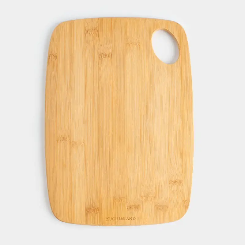 Cutting board, 35х25 cm, rectangular, rounded, bamboo, Bamboo ,image-0