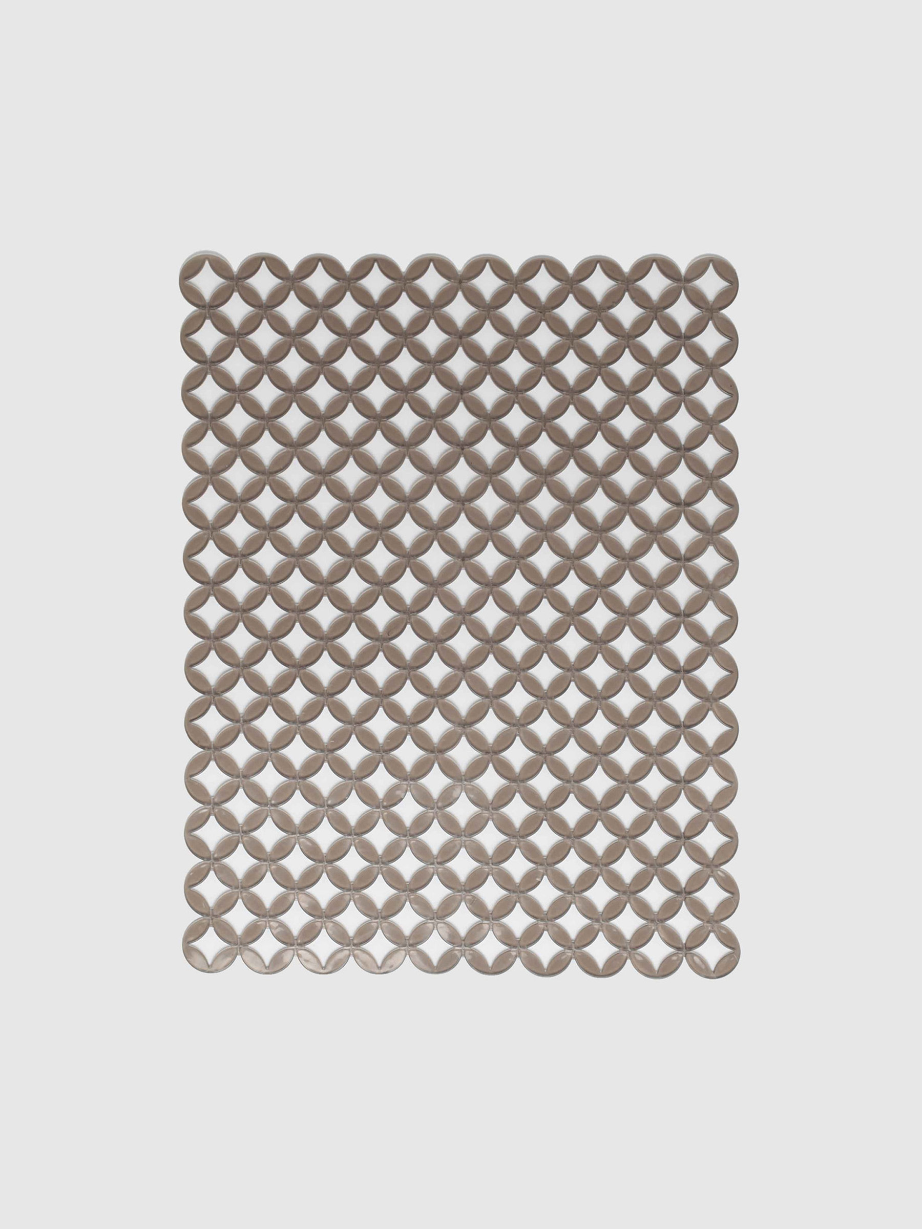 Kitchen sink mat, 41x32 cm, PVC, Rectangular, Grey, Rhombuses, Keeping, image-0