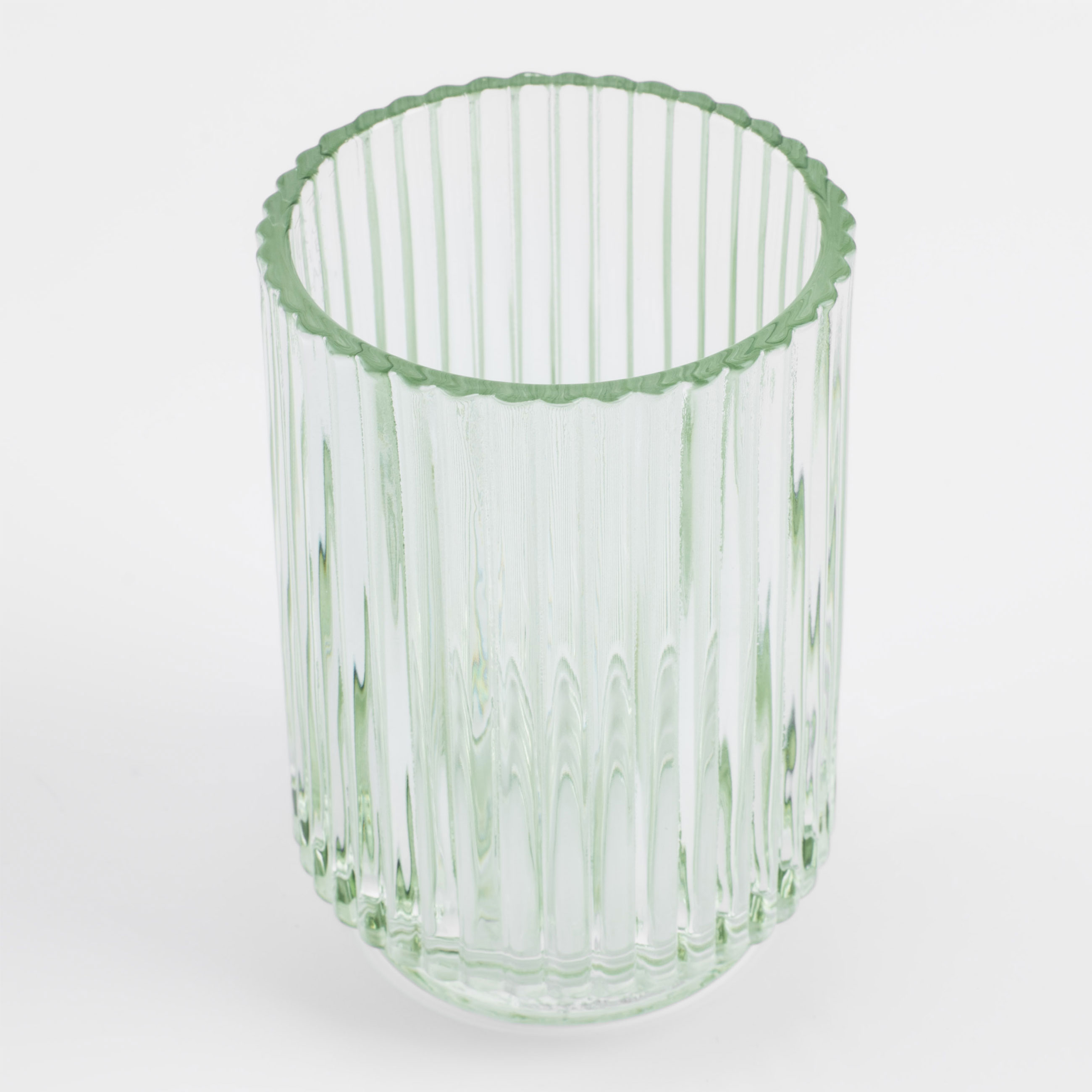 Bathroom tumbler, 11 cm, Glass, Green, Ribby