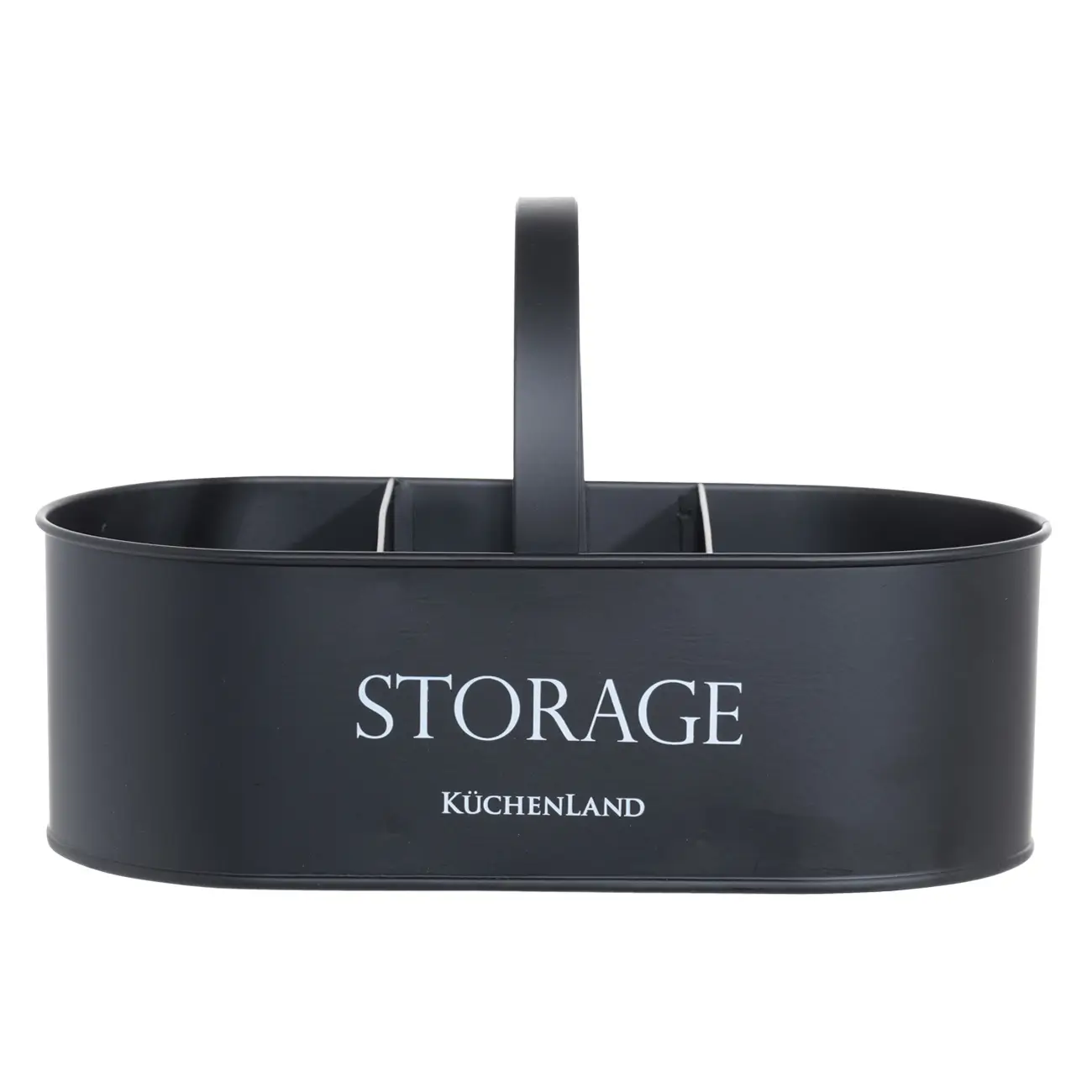Detergent organizer, 24x13 cm, 3 units, portable, metal, black, Compact black, image-0