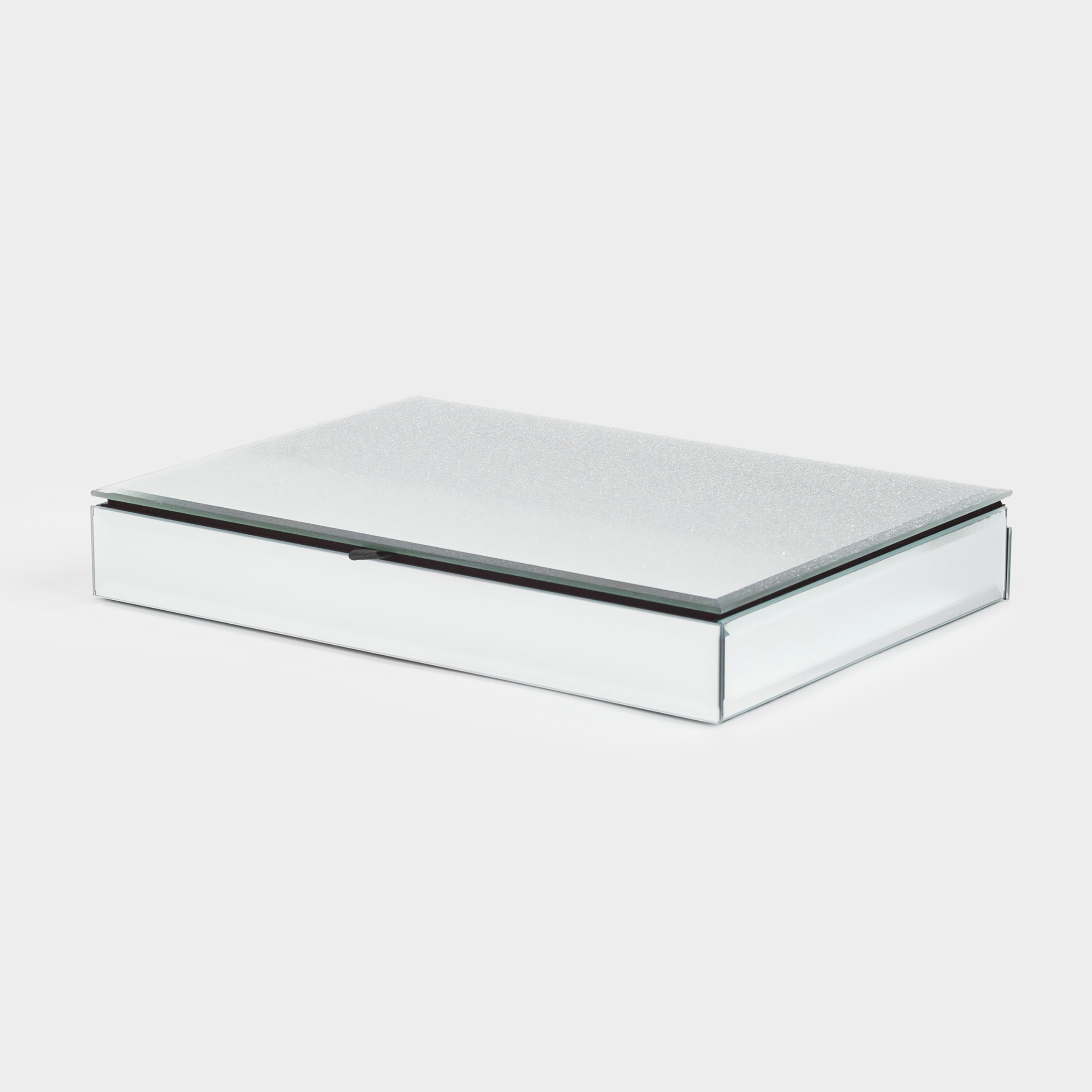 Jewelry box, 25x18 cm, glass, mirror, Actress, image-0