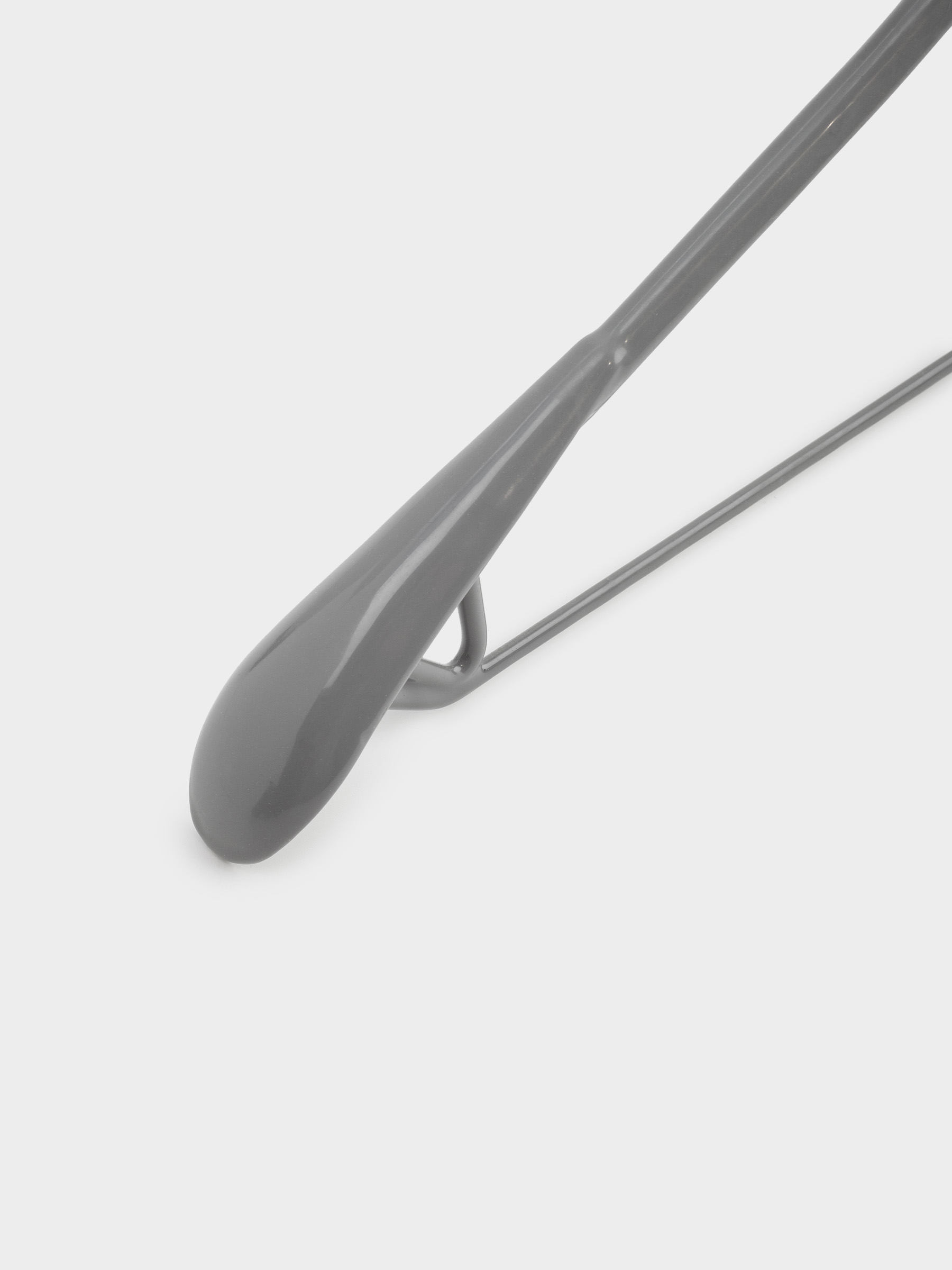 Hanger, 44 cm, with shoulder pad, with loops for trousers/skirts, metal coated, gray, Colorful house, image-5