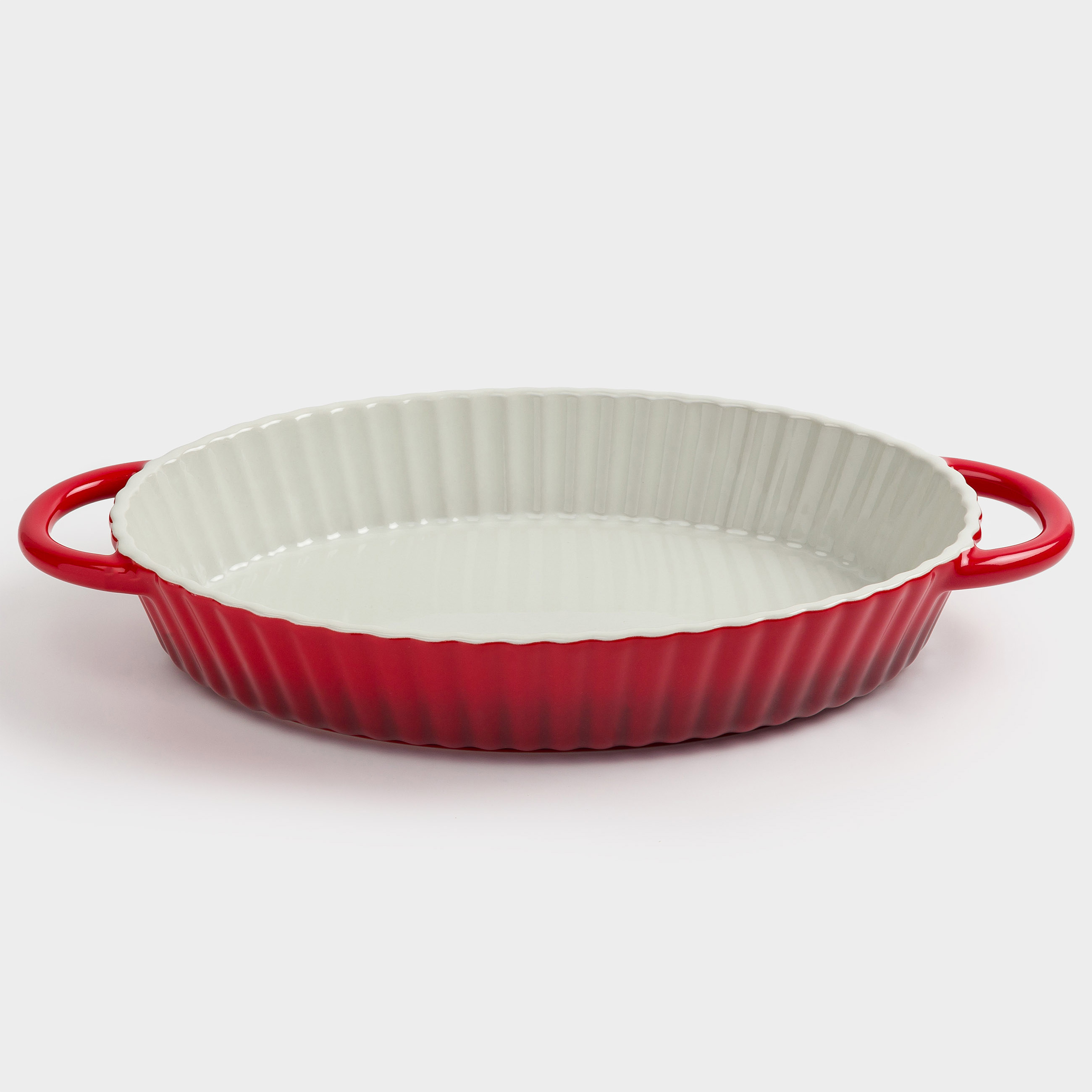 Baking dish, 31x21 cm, ceramic, oval, milkyy burgundy, gradient, Cakes gradient