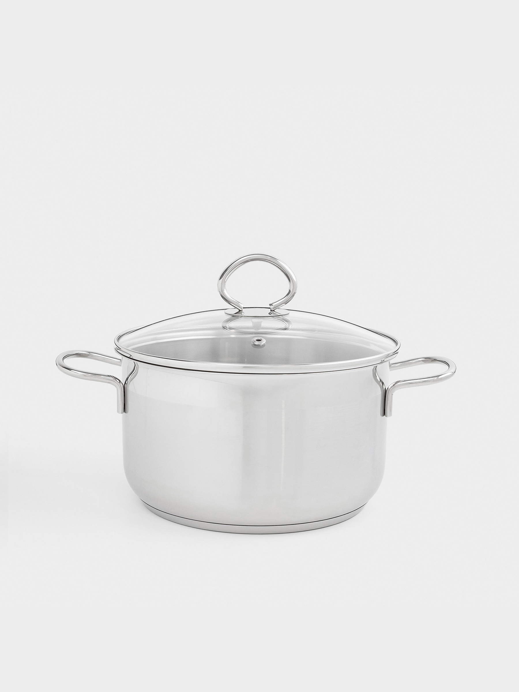 Pan, 20 cm, 3.5 l, with lid, steel / glass, Egoist lite, image-0