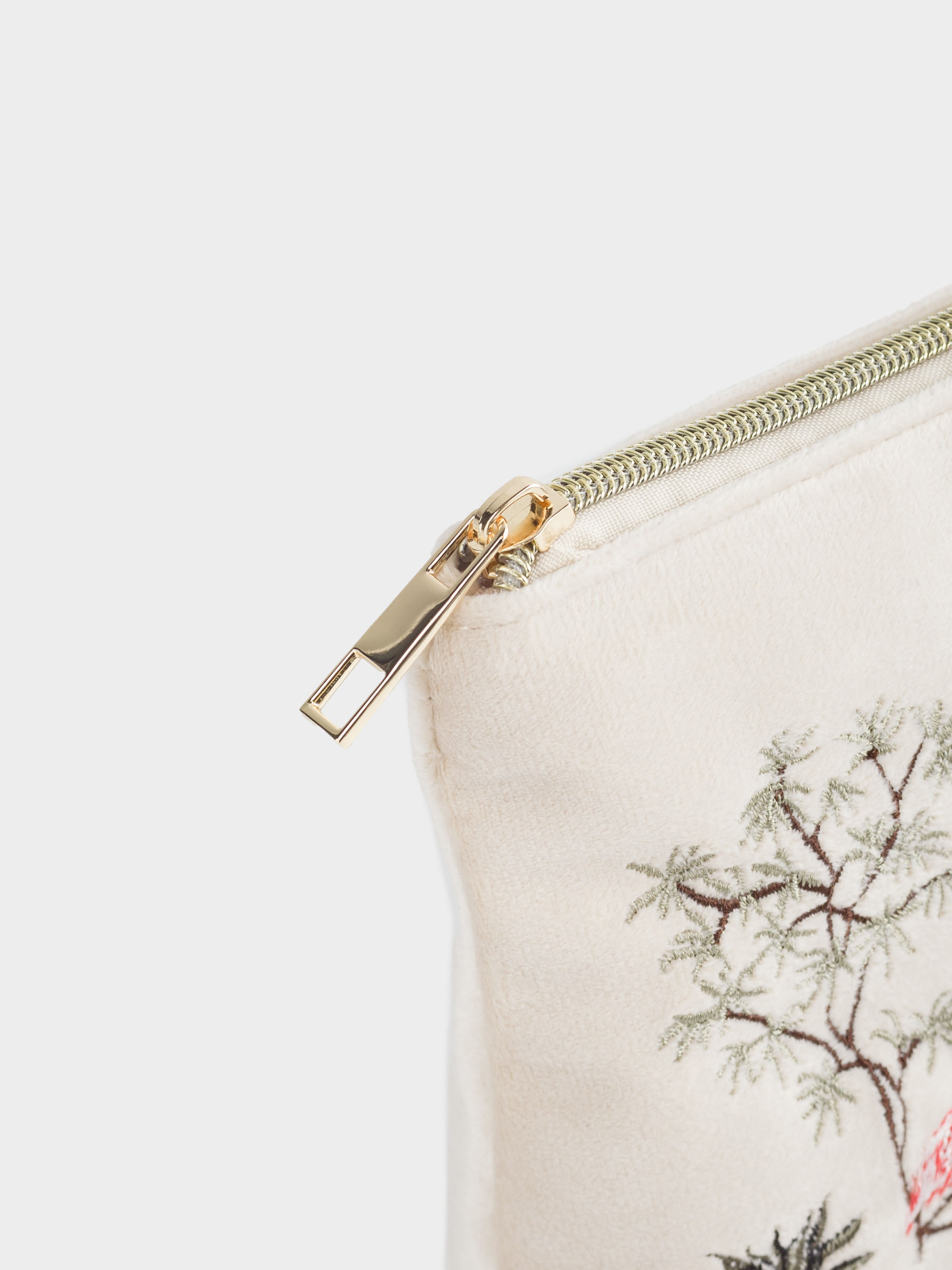 Cosmetic bag, 24x15 cm, polyester, sand, Flamingo in the jungle, Oasis print, image-3