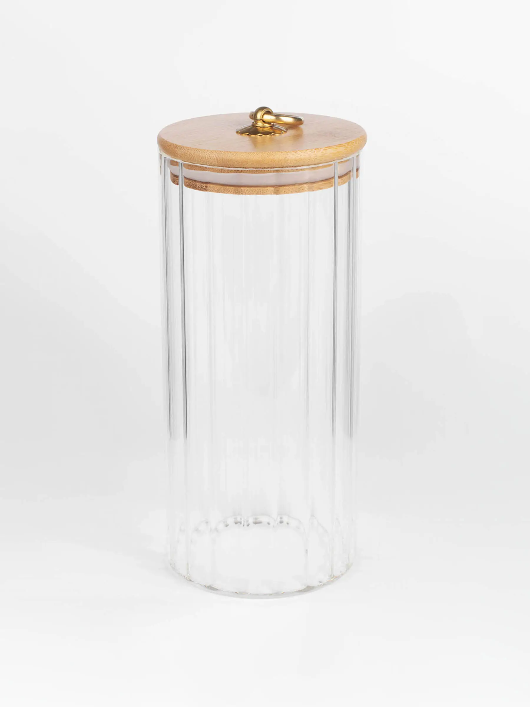 Can for bulk products, 1,1 l, glass B/ bamboo, Camellia