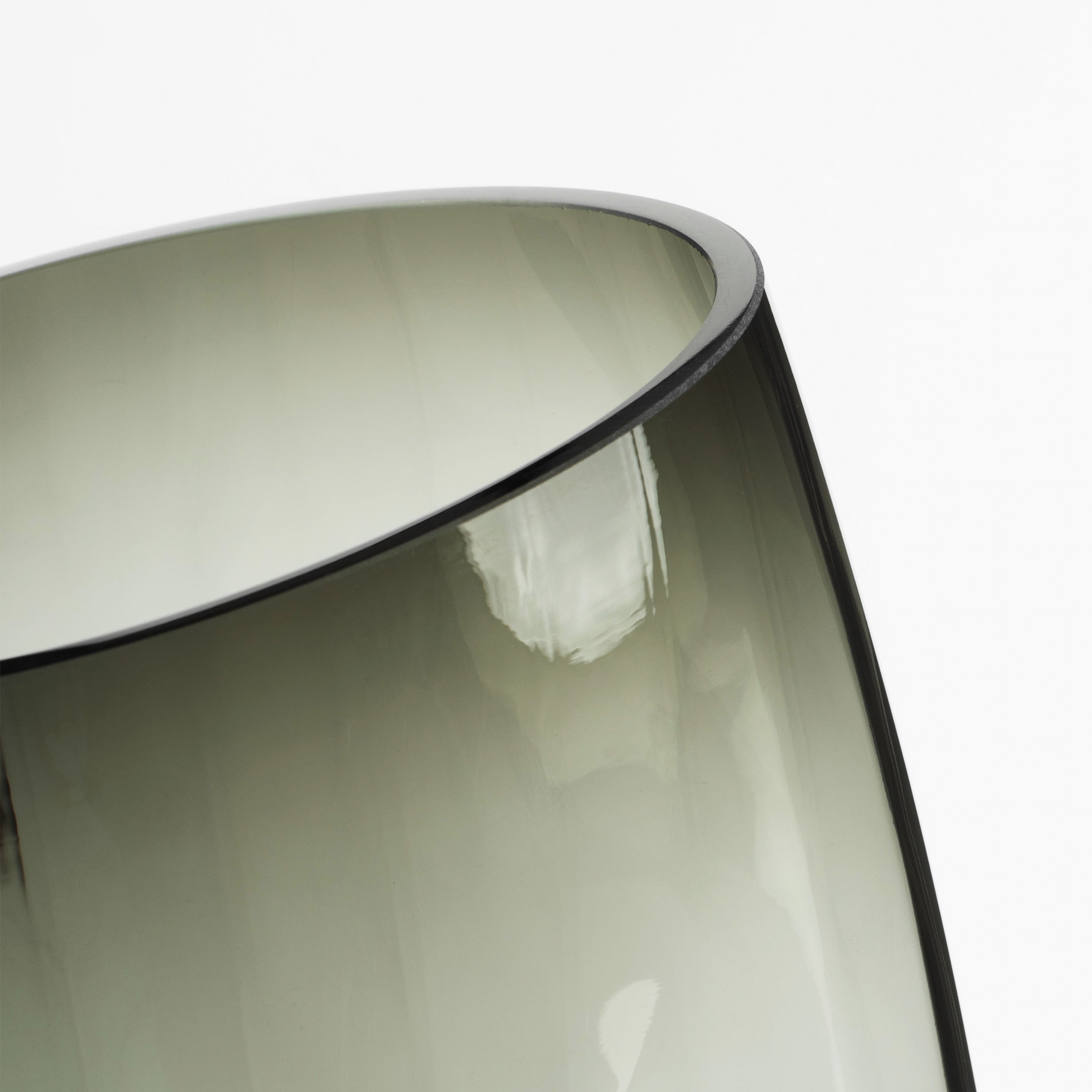 Flower vase, 25 cm, glass, grey, Brinicle