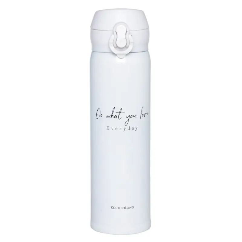 Thermocup, 500 ml, steel / plastic, white, Do what you love every day, Light