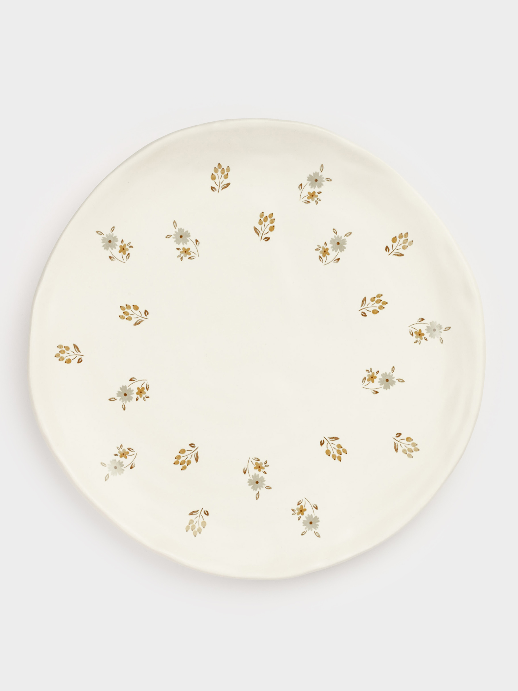 Dish, 23 cm, ceramic, milk, Vintage flowers, La flore, image-3