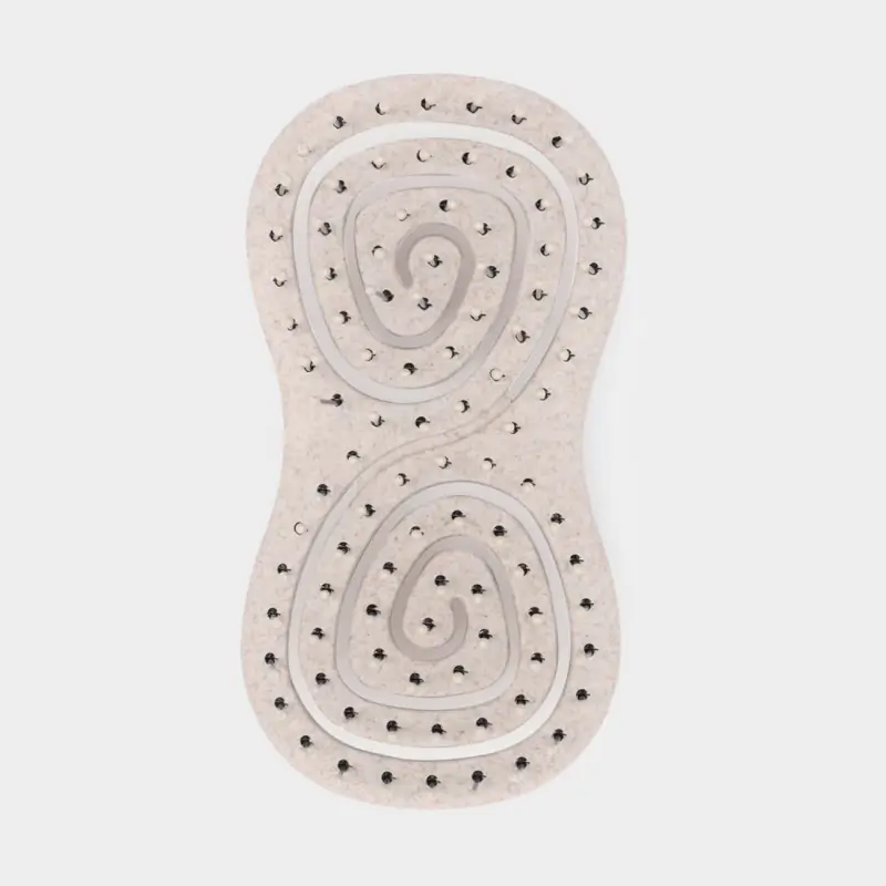 Hair massage comb, 9 cm, travel, vegetable fiber / plastic, beige, Zipo ,image-0