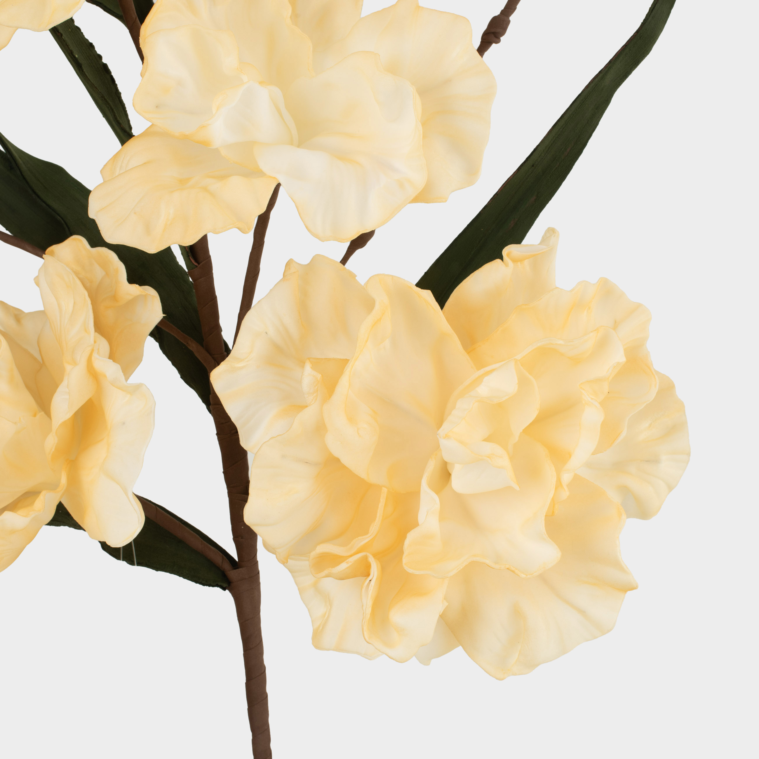 Decorative branch, 1 m, plastic / foam, Cream peonies, Flower garden, image-2