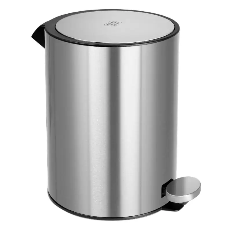 Waste container, 3 l, with pedal, steel, Antei