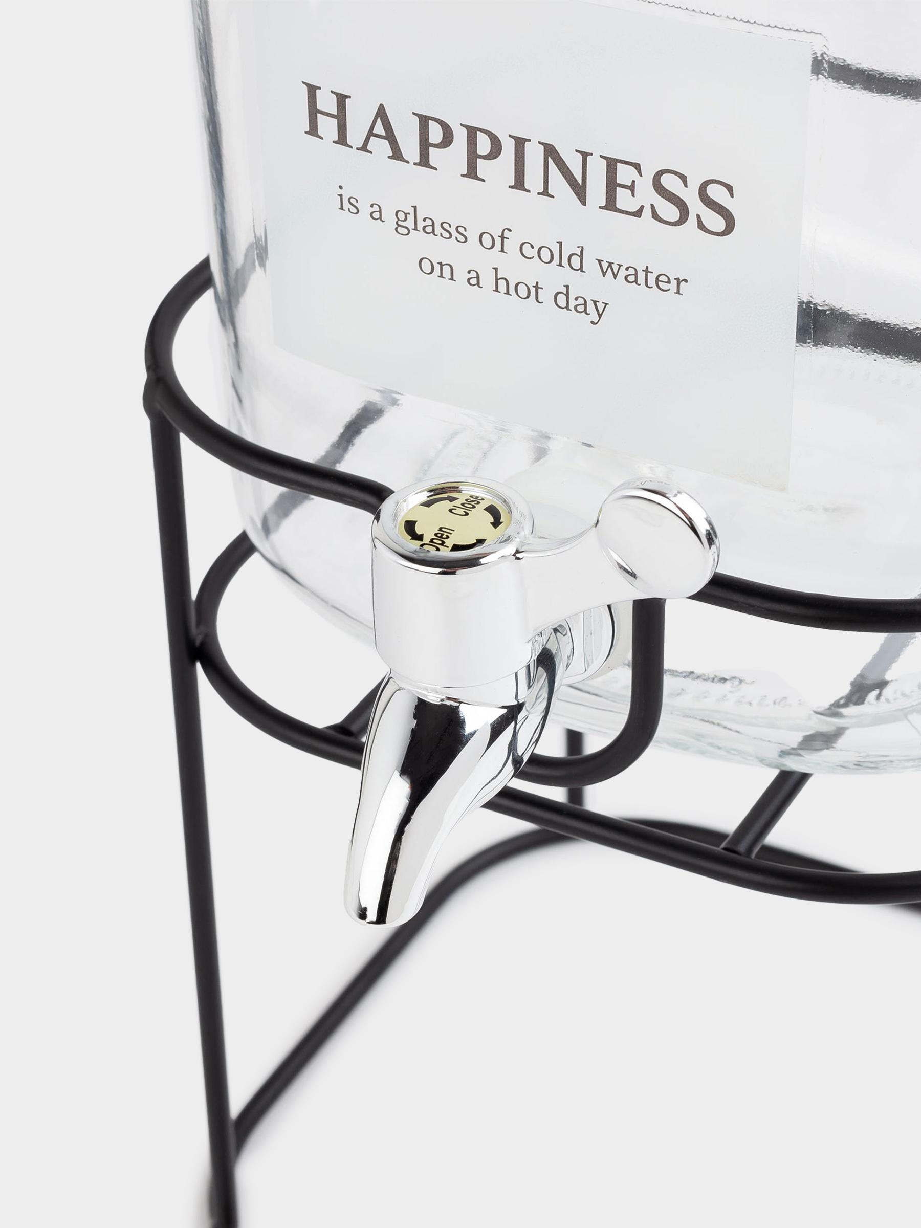 Beverage dispenser, 3 L, Stand, Glass / cork / metal, Clear font, image-6