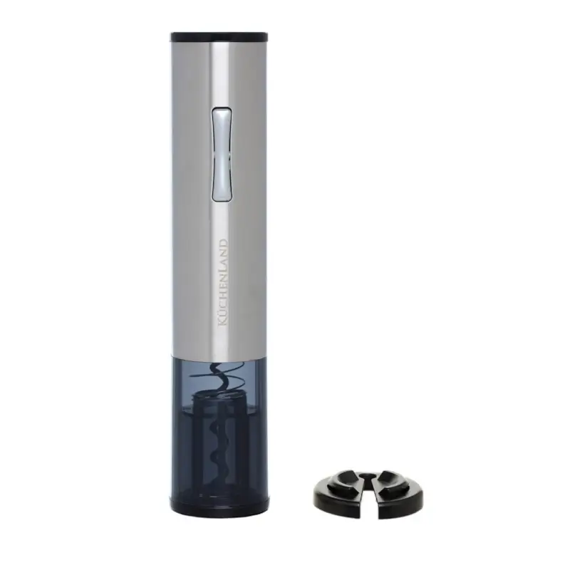 Electric corkscrew, 22 cm, with foil cutter, steel / plastic, LED B, Bar