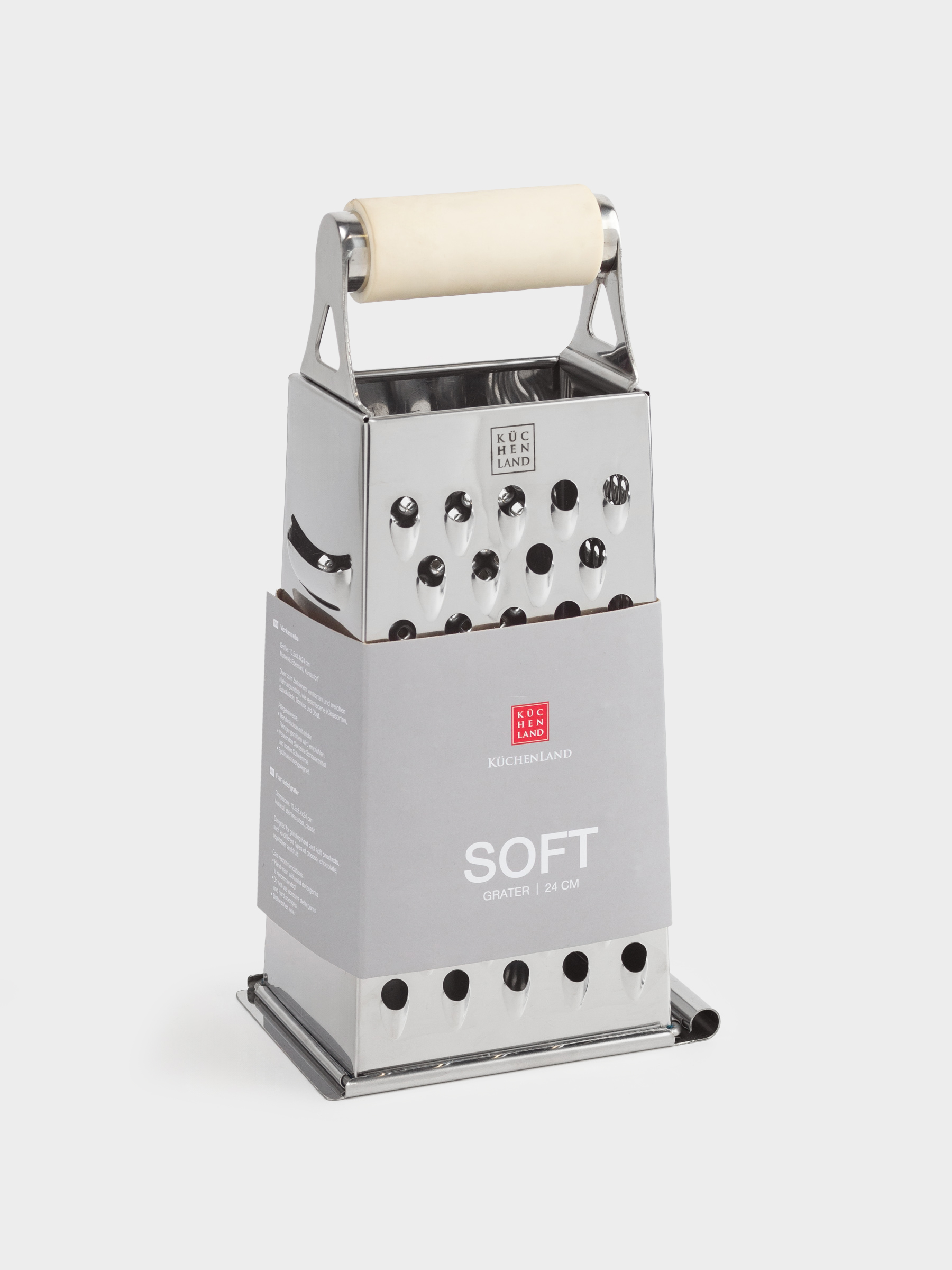 Grater, 24 cm, four-sided, beige, Soft, image-7
