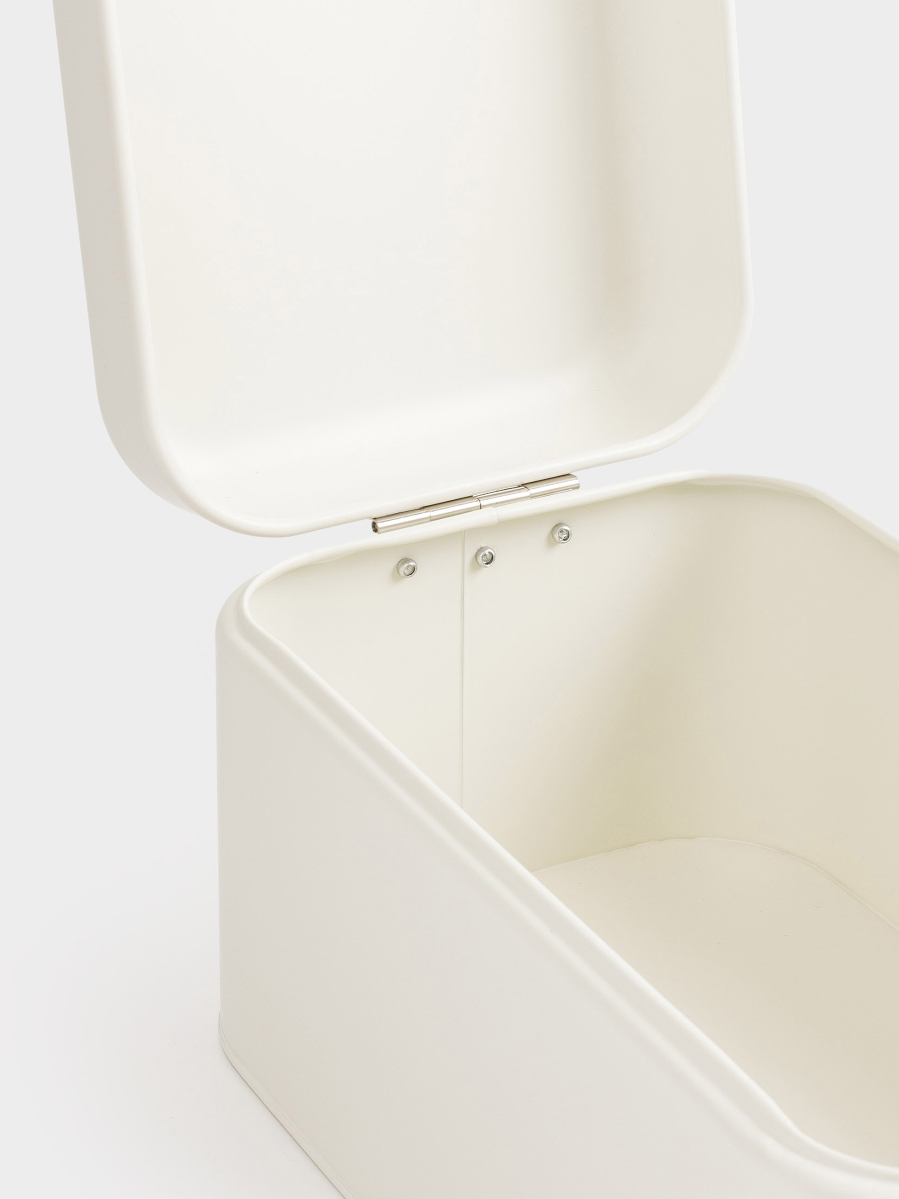 Bread box, 32x18x16 cm, metal / wood, rectangular, milky, Course, image-5