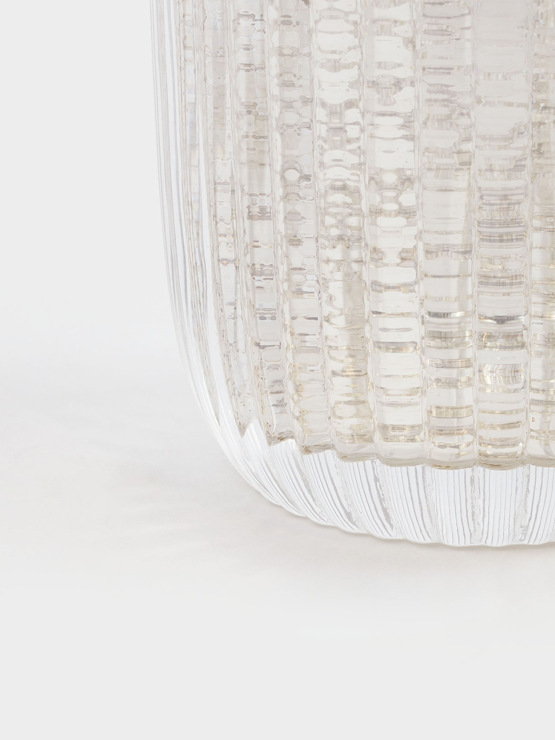 Bathroom tumbler, 10 cm, glass, gold, Patina rib, image-2