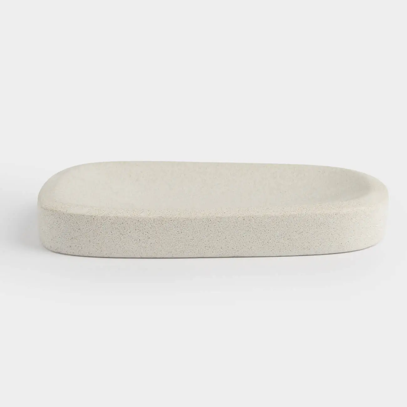 Soap dish, 14x10 cm, cement, rectangular, sand, Severe, image-0