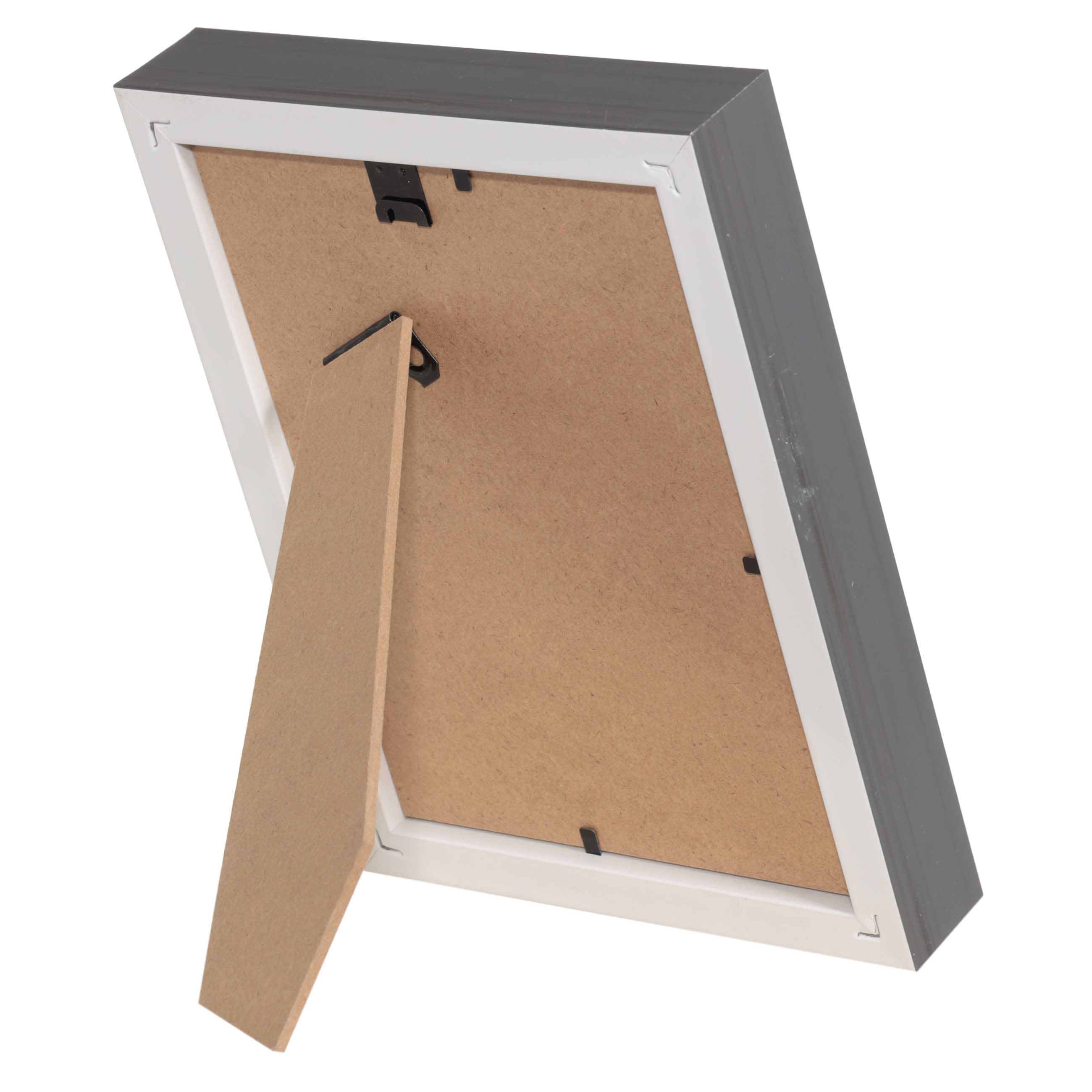 Photo frame, 21x16 cm, plastic / glass, gray, Abstract, Abstract, image-1