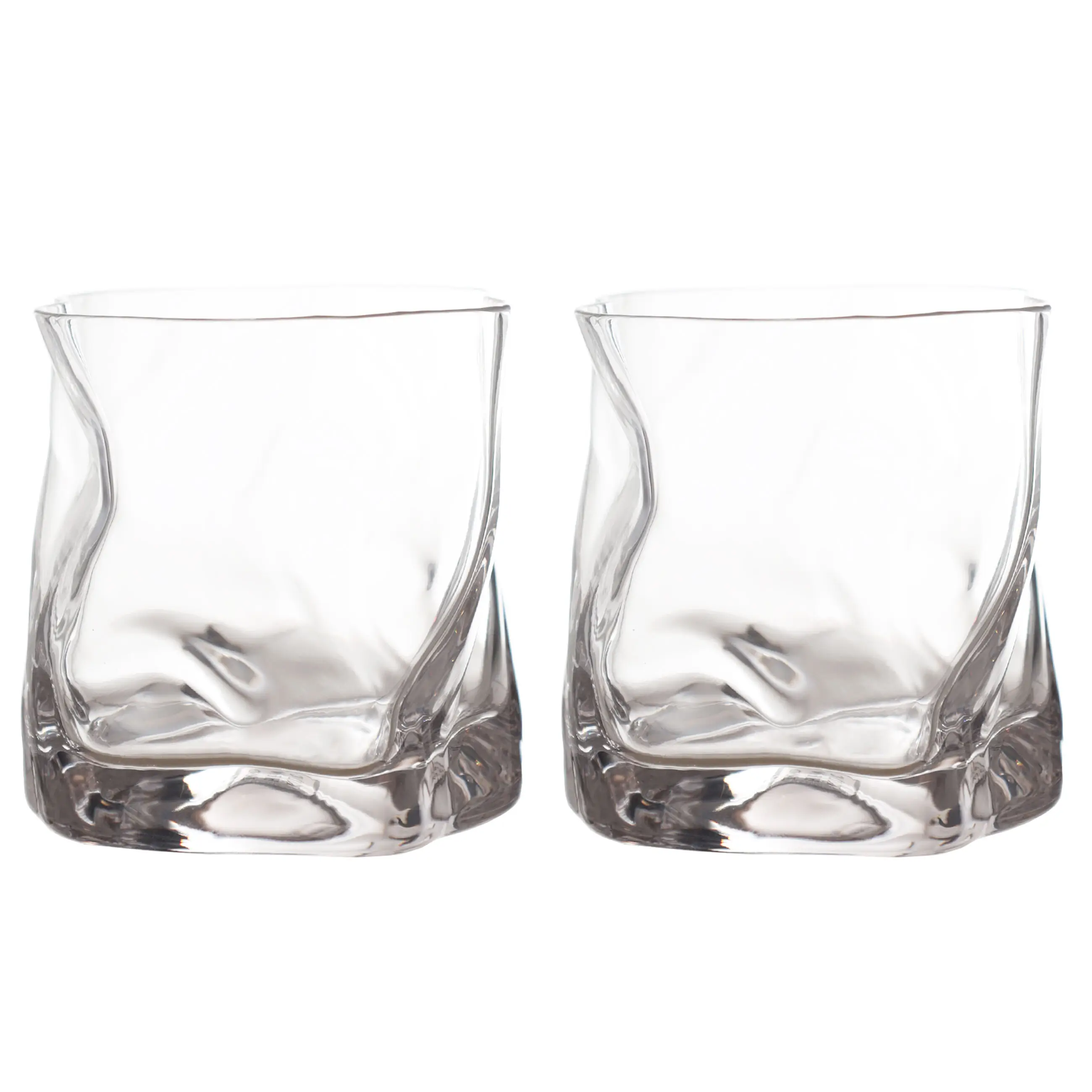 Whiskey glass, 8 cm, 245 ml, 2 pcs, glass, Slalom, image-0