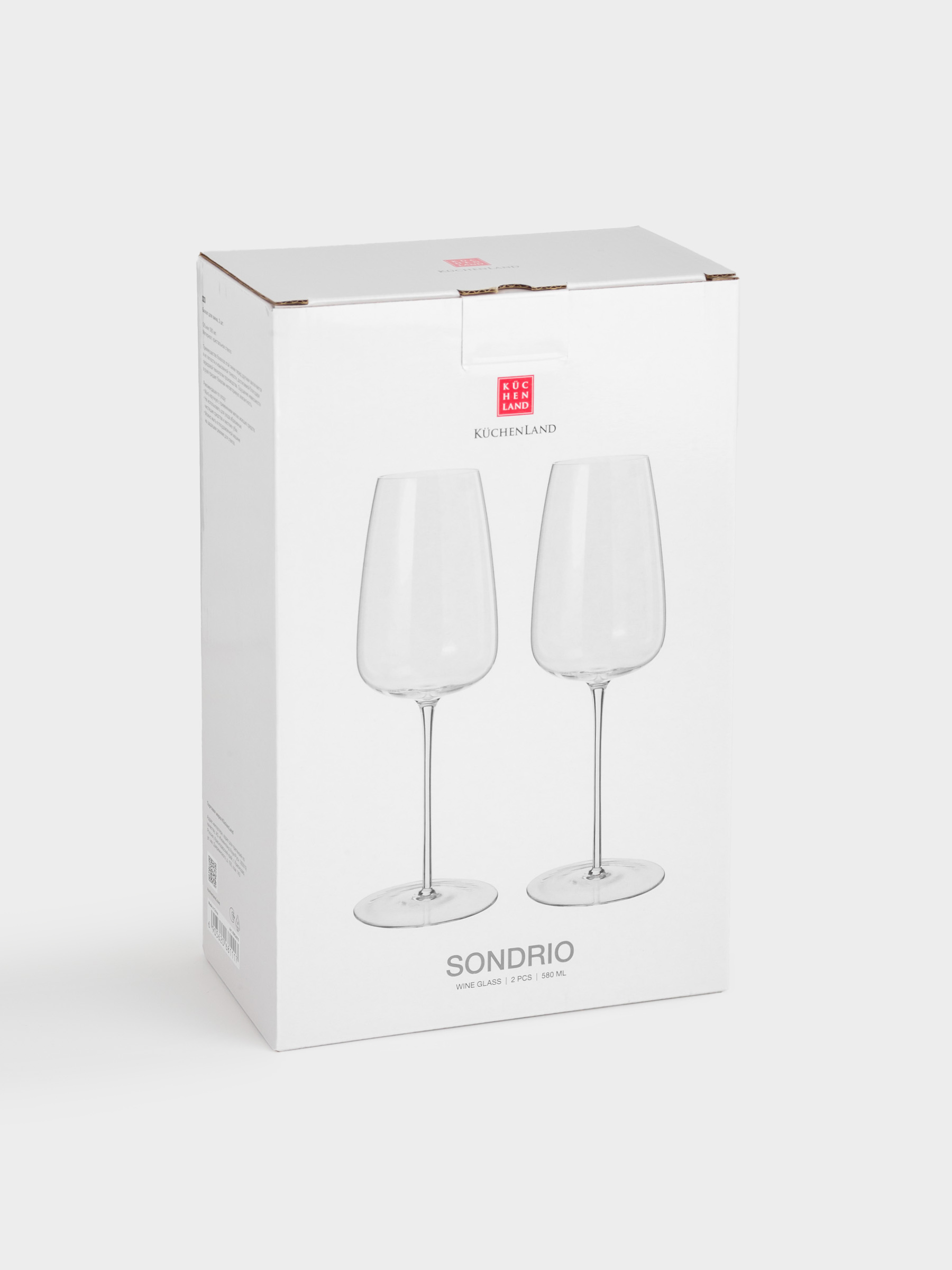 Wine glass, 570 ml, 2 pcs, crystal glass, Sondrio, image-5