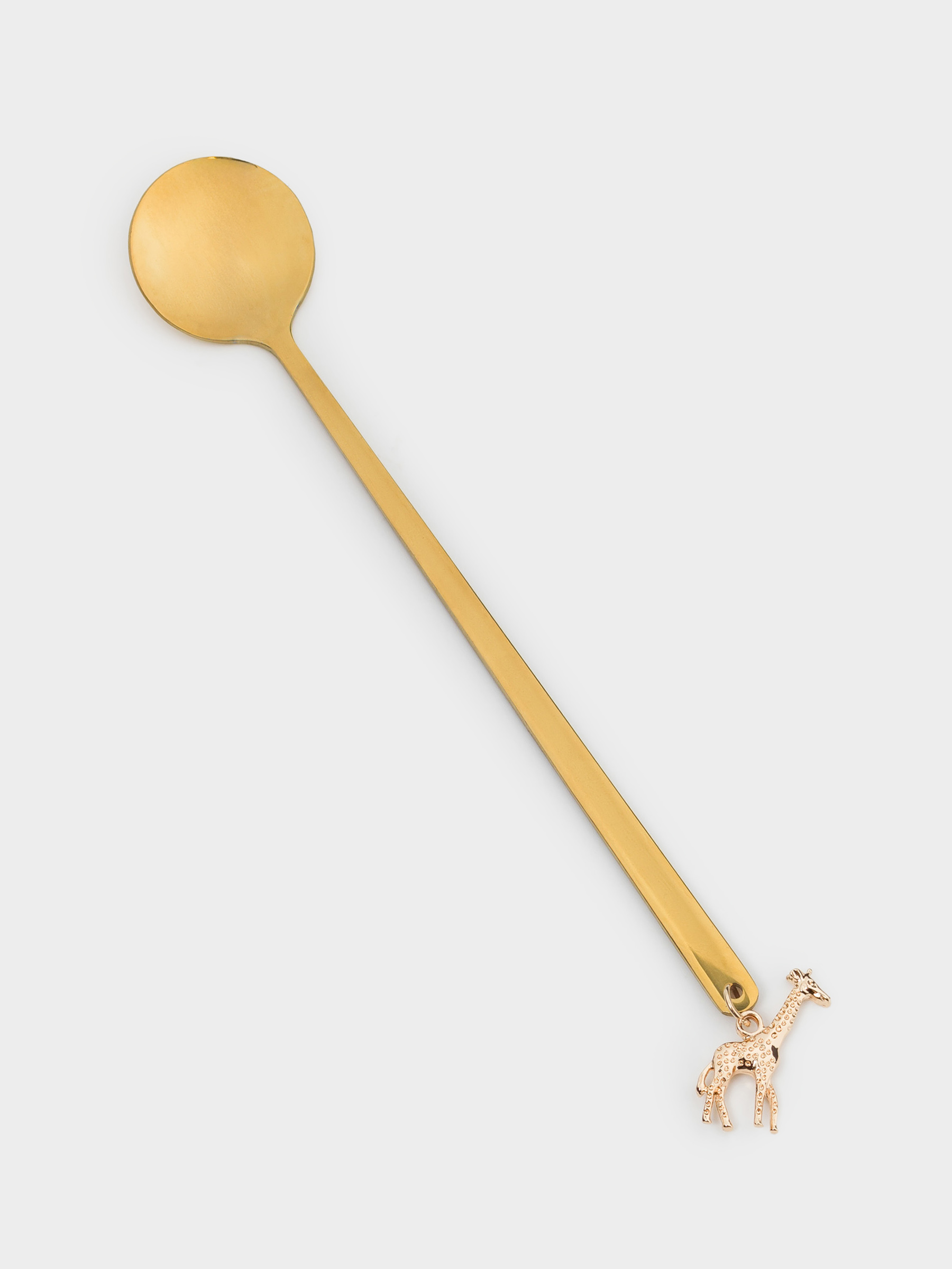 Dessert spoon, 19 cm, steel, golden, Giraffe, Giraffe, image-0