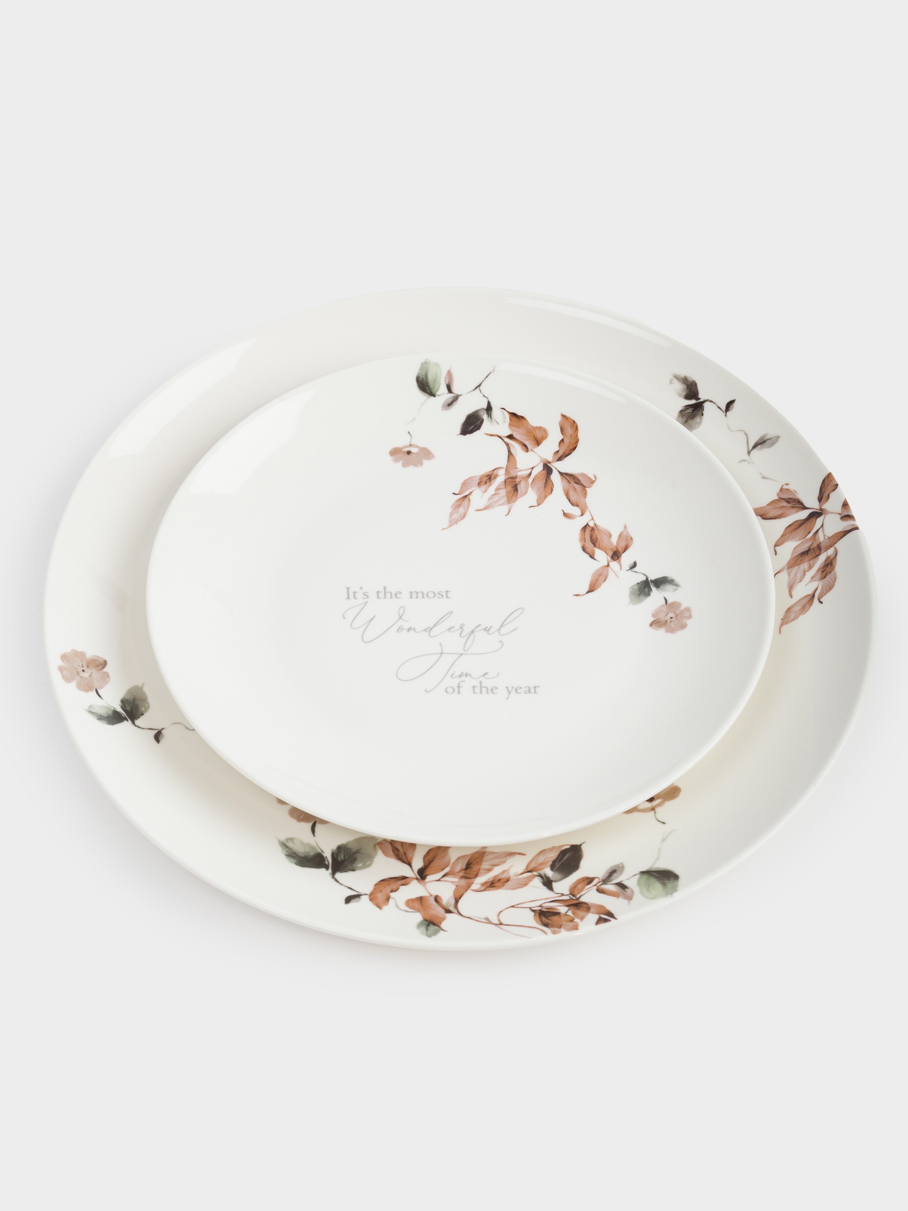 Dining set, 6 persons, 19 items, porcelain N, Autumn flowers, Refined floral, image-1