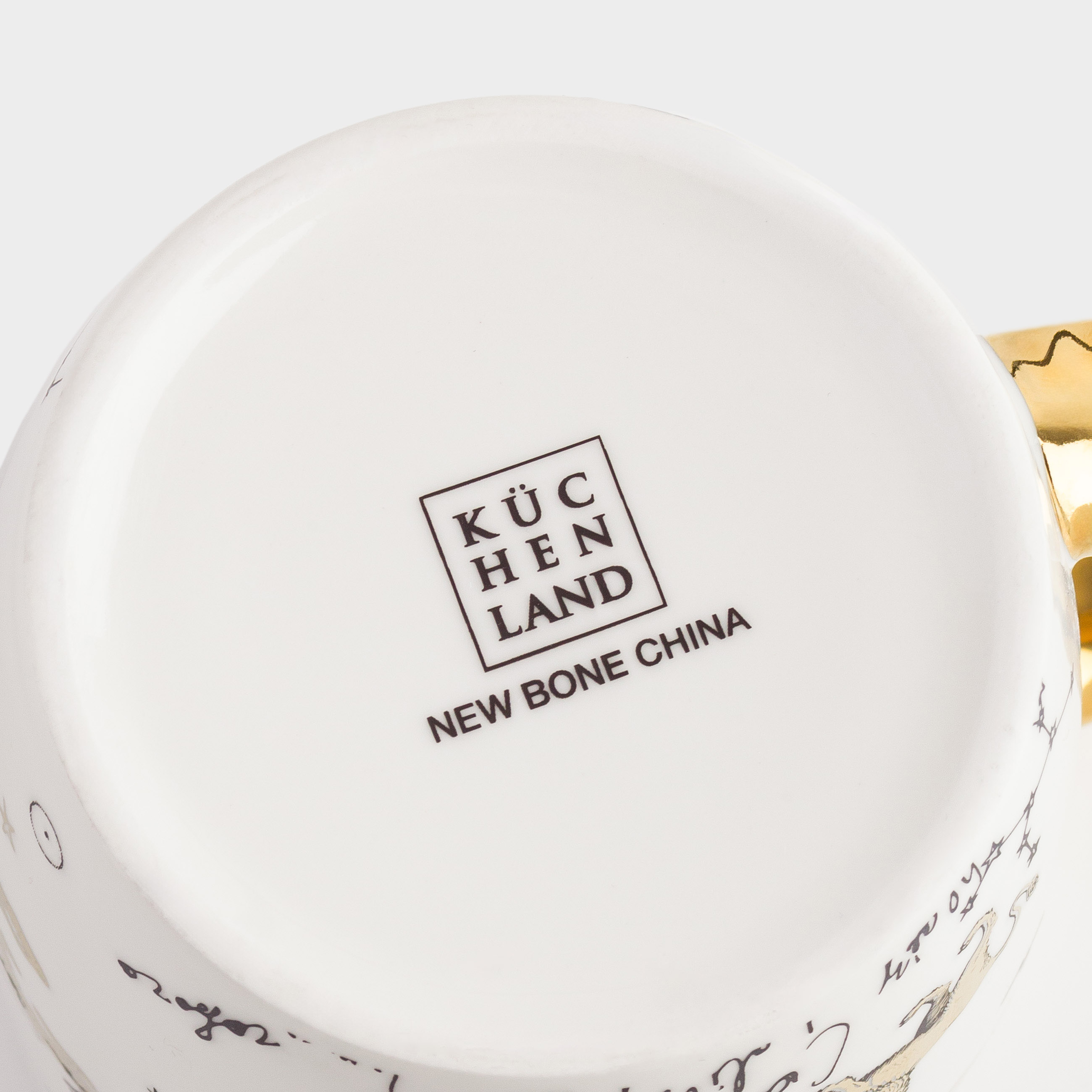 Mug, 380 ml, porcelain N, white and gold, Astrology, Zodiac, image-3