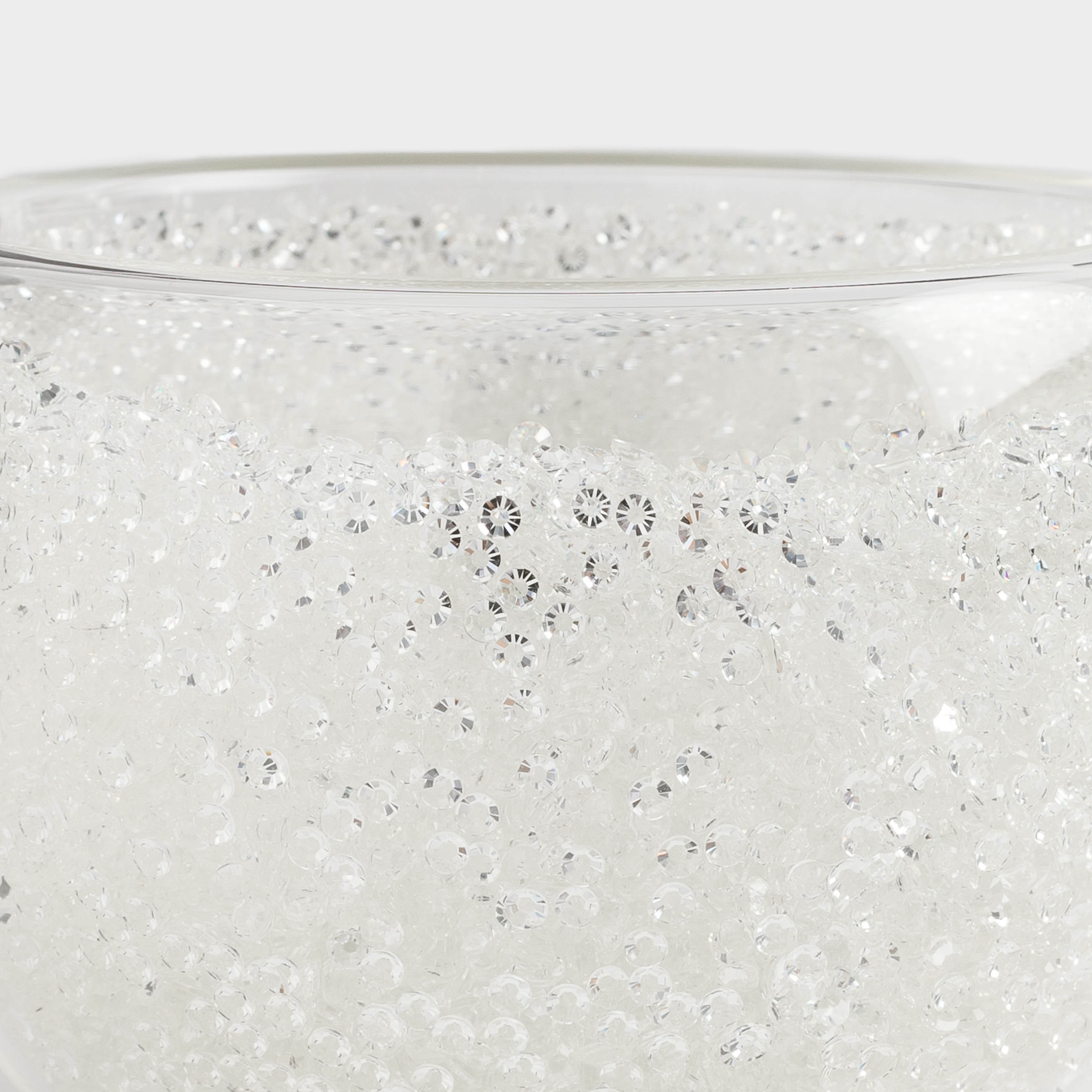 Mug, 270 ml, B glass, with silver crystals inside, Air decor, image-1