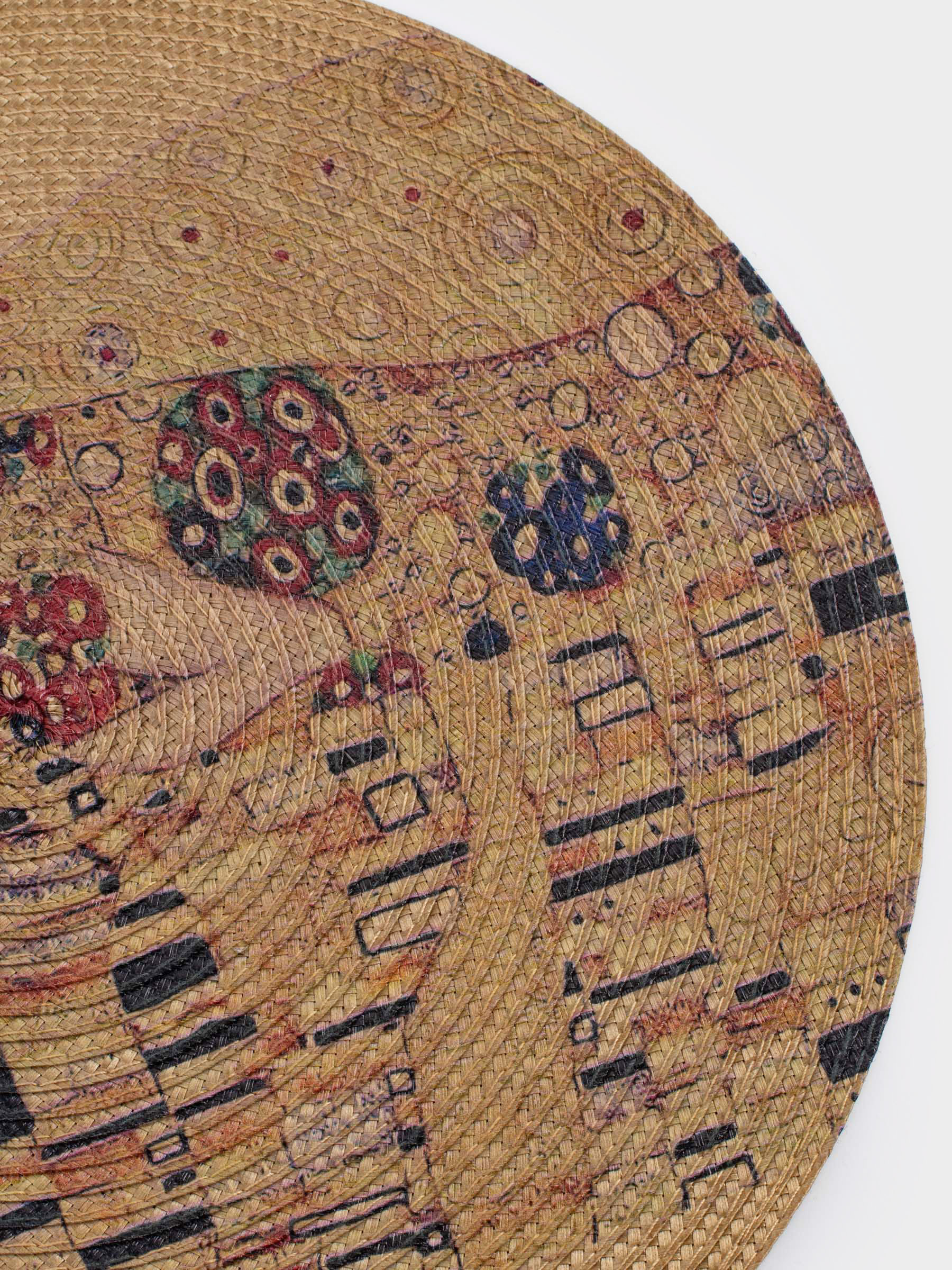 Napkin for appliances, 38 cm, polypropylene/PET, Round, Golden, Kiss, Klimt, Circle print, image-3