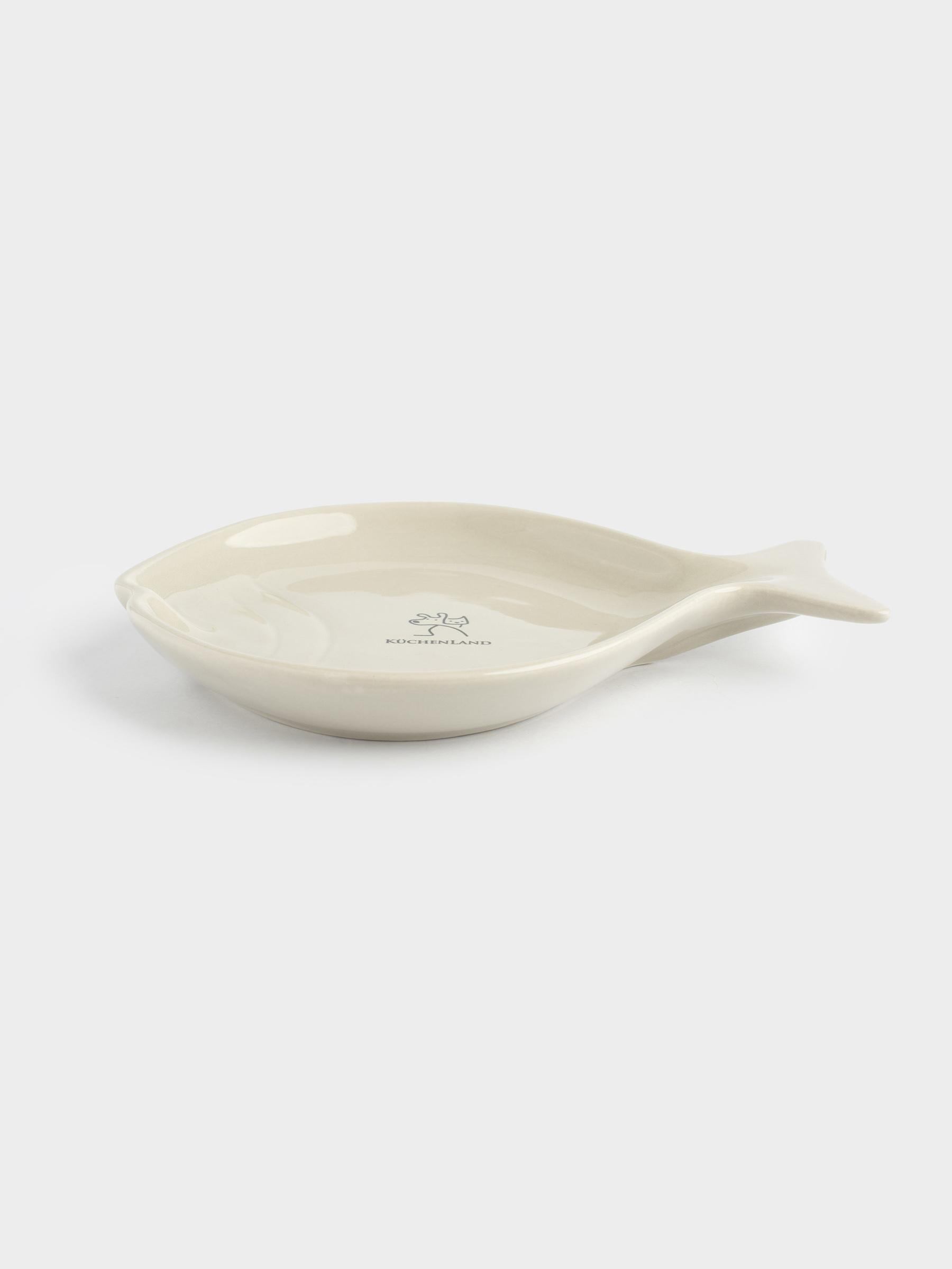 Pet bowl, 18x14 cm, 100 ml, Flat, ceramic, grey, Fish, Whiskers, image-7