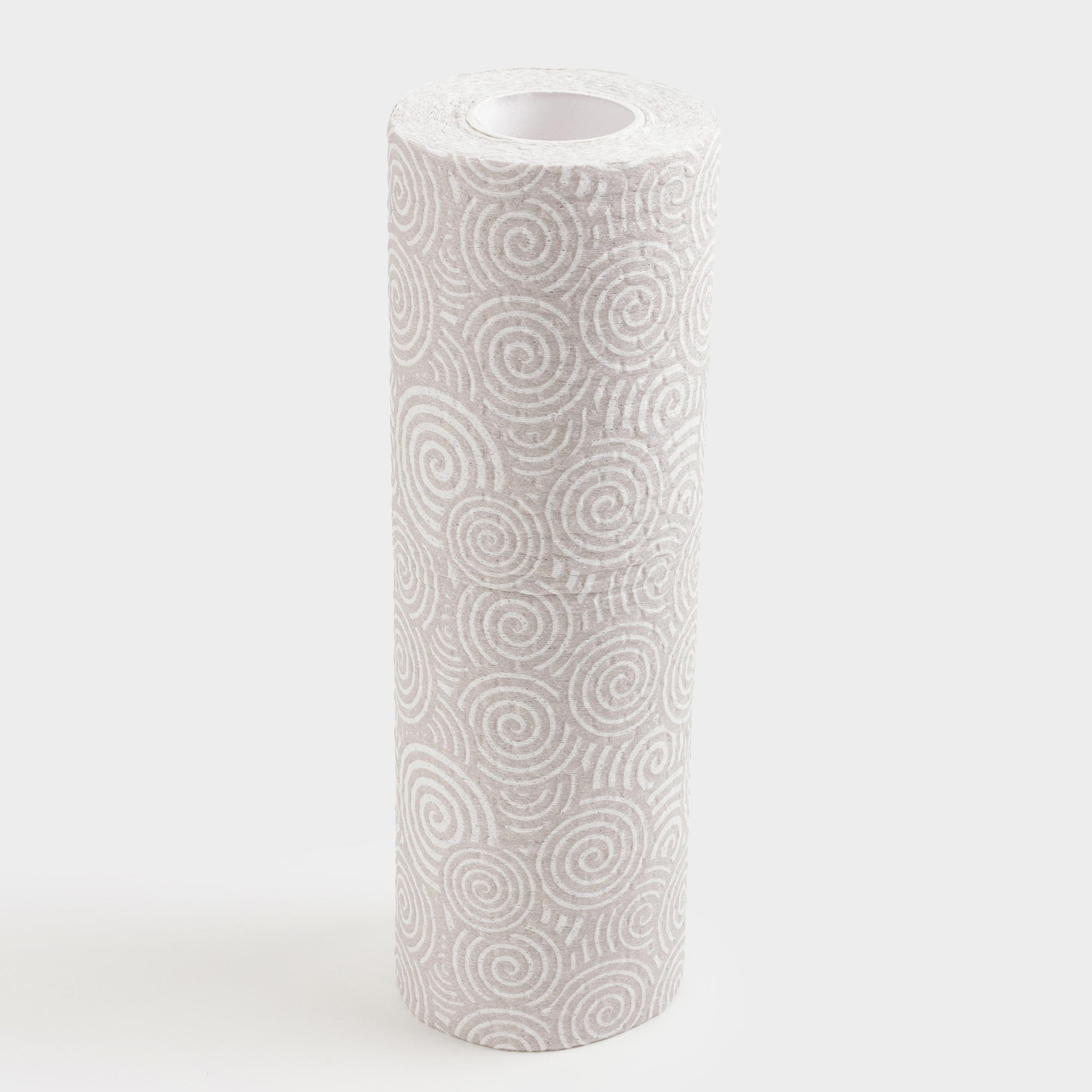 Rolled towels, 25x25 cm, 50 pcs, gray, Curls, Roll