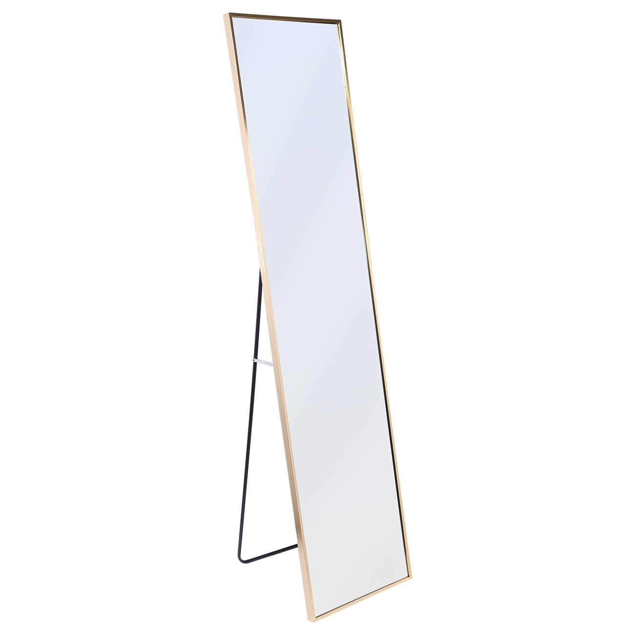 Floor mirror, 35x150 cm, metal, rectangular, golden, Trend, image-0
