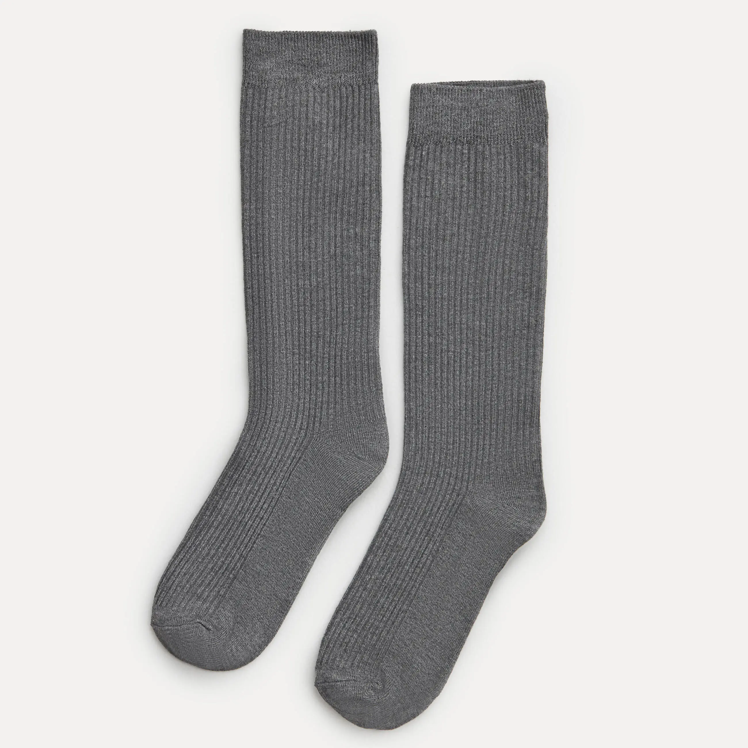 Women's socks, size 36-38, ribbed, bamboo / polyester, grey, Heddy