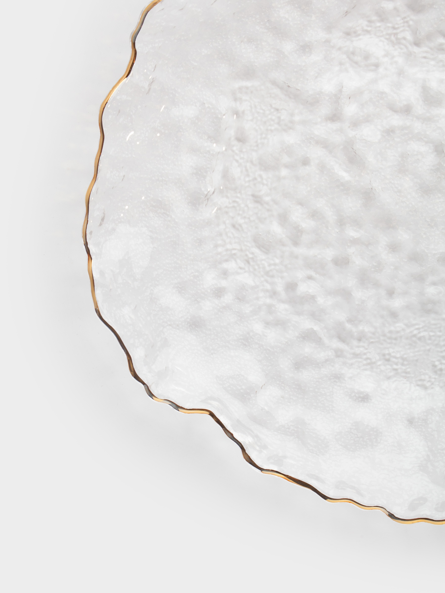 Dish, 26 cm, glass, with golden edging, Nautilus gold, image-4