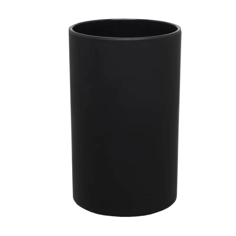 Bathroom tumbler, 11 cm, plastic, black, Loft style